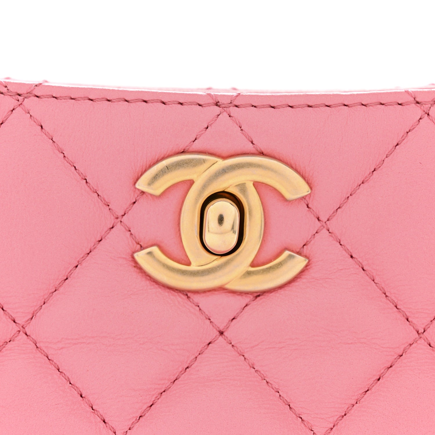 Lambskin Quilted Small Pearl Crush Hobo Pink