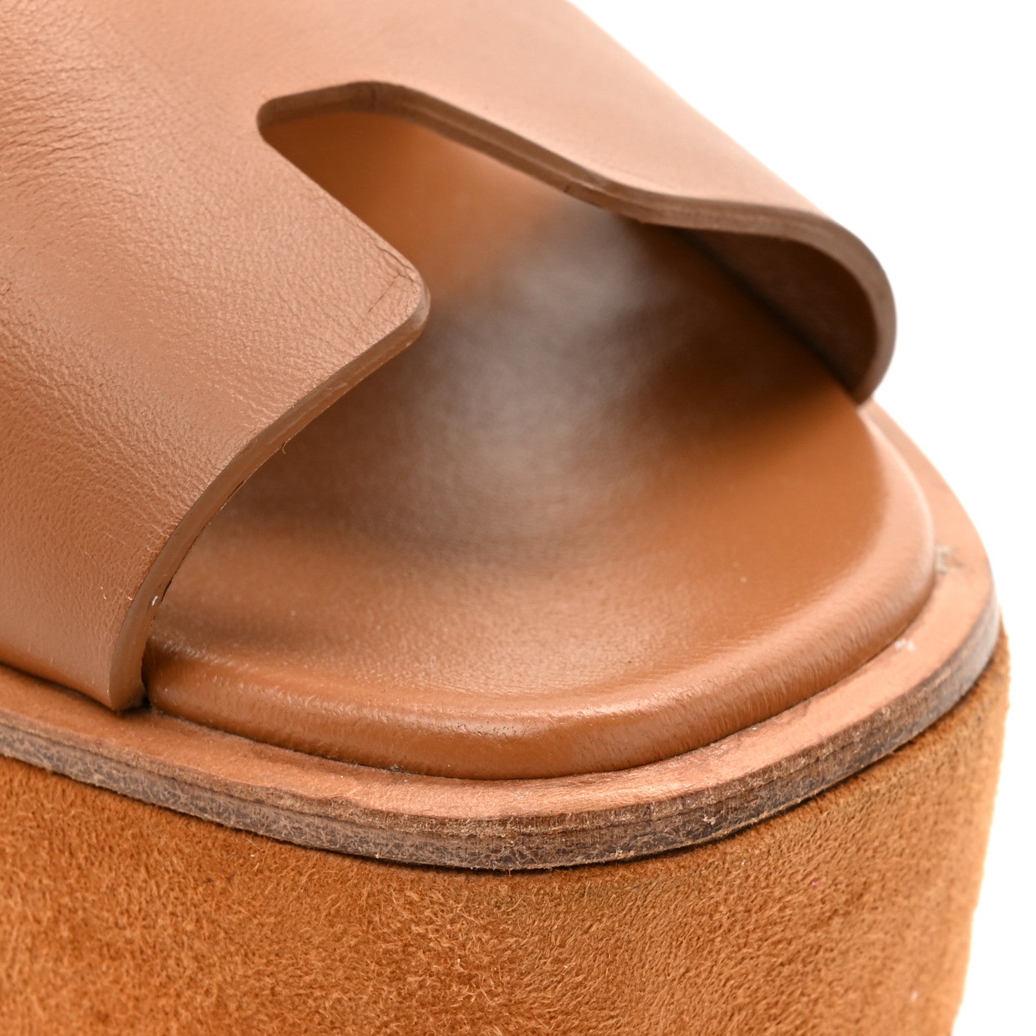 Calfskin Suede Goatskin Eze 30 Sandals 37 Marron Glaise
