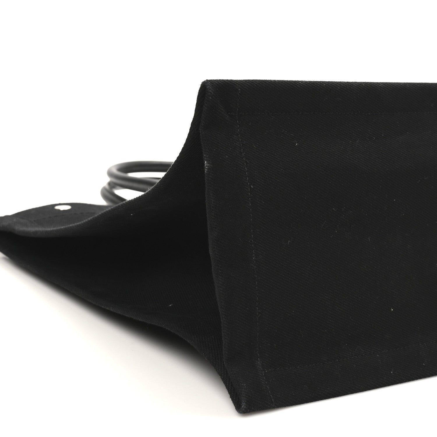 Linen Calfskin Rive Gauche Tote Black