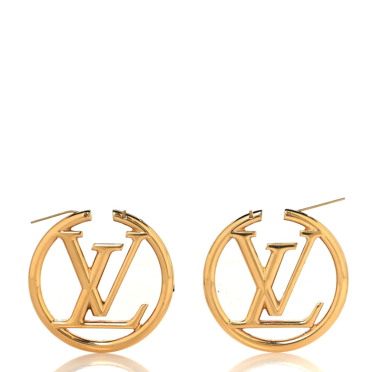 Metal Louise Hoop Earrings Gold