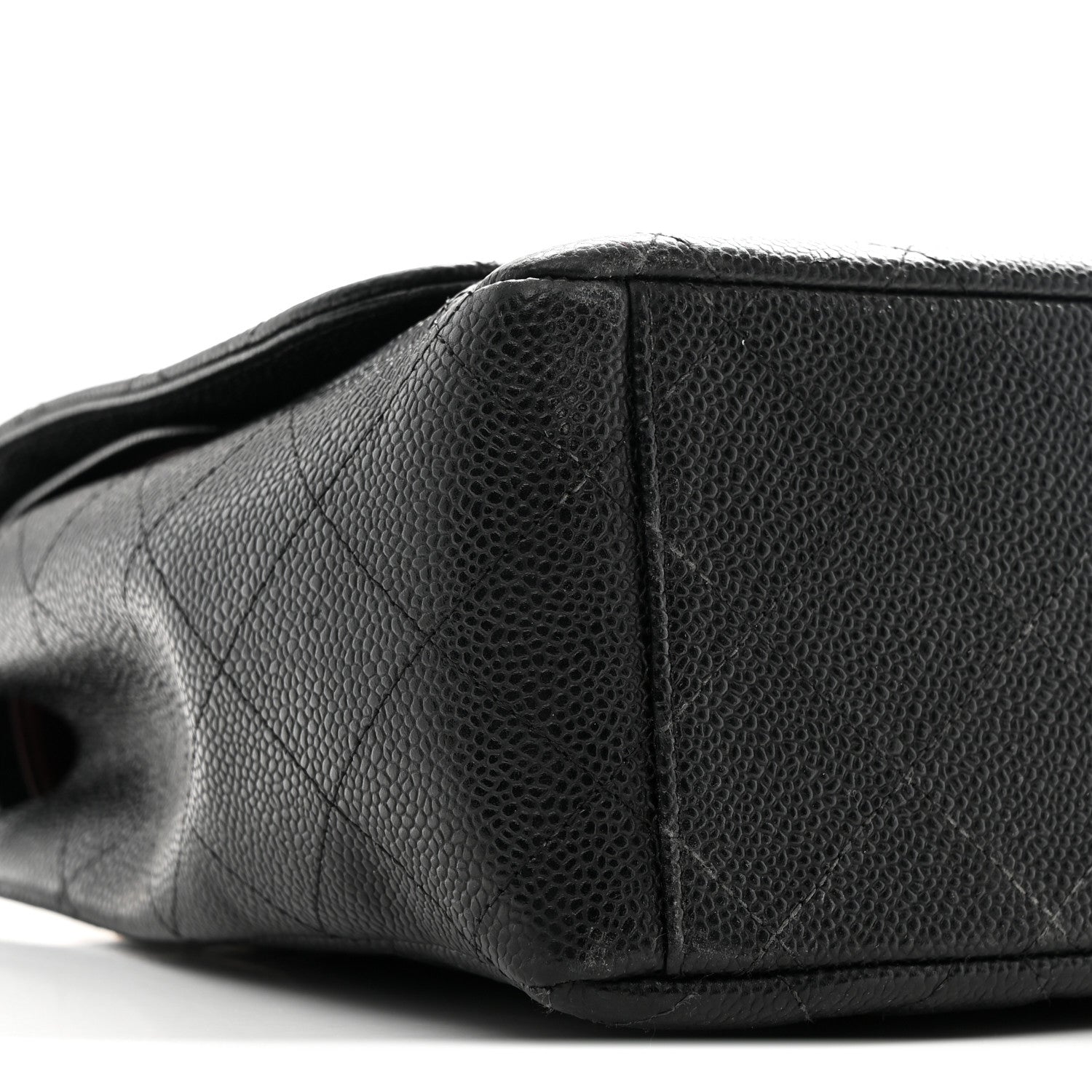 Caviar Quilted Maxi Double Flap Black