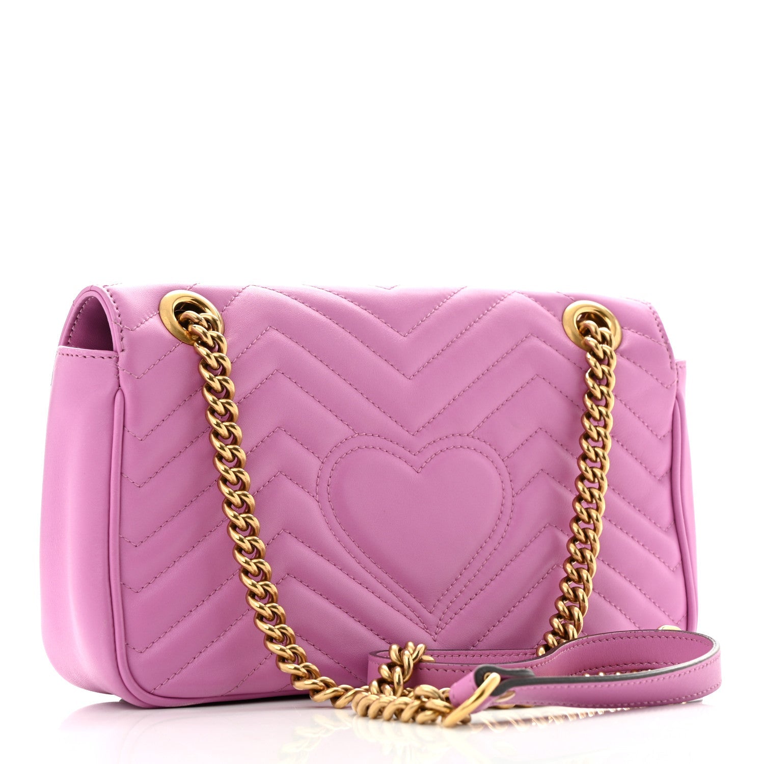 Calfskin Matelasse Small GG Marmont Shoulder Bag Candy Mousse