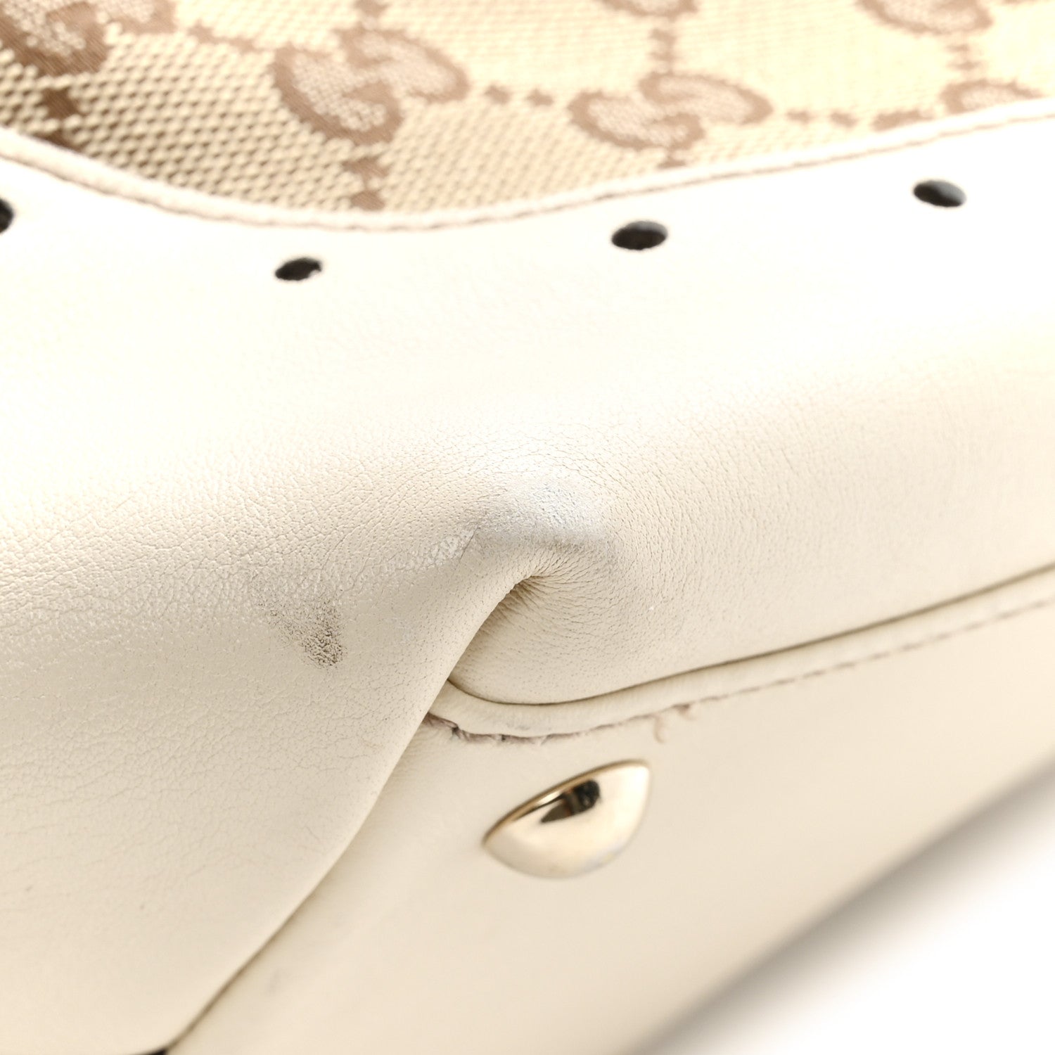 Monogram Large Punch Tote Off White