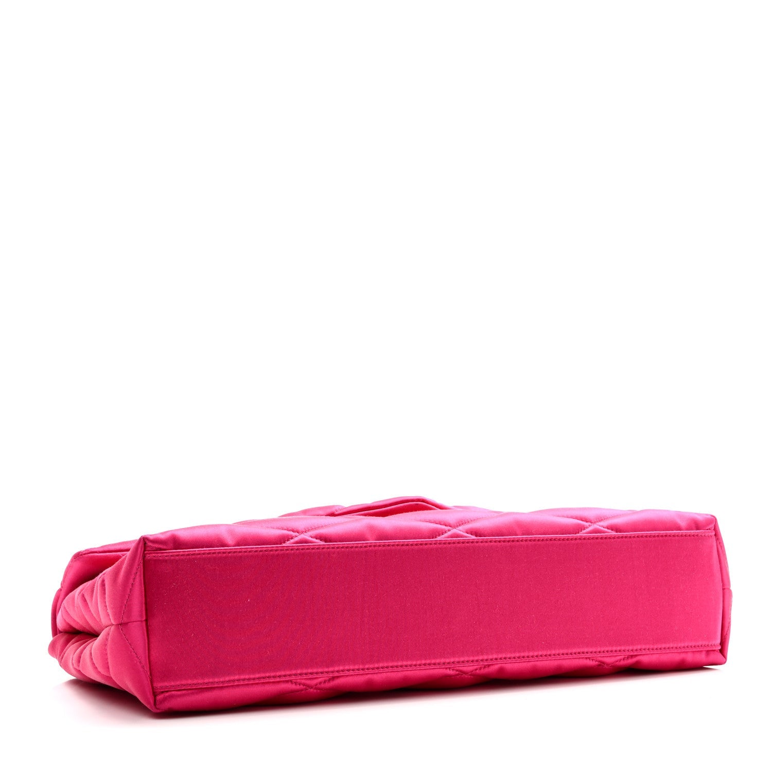 Satin Quilted Sade Puffer Envelope Clutch Bubblegum