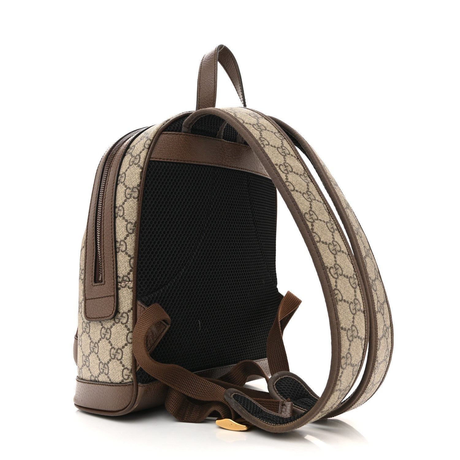 GG Supreme Monogram Calfskin Web Small Ophidia Day BackpacK Beige Ebony New Acero
