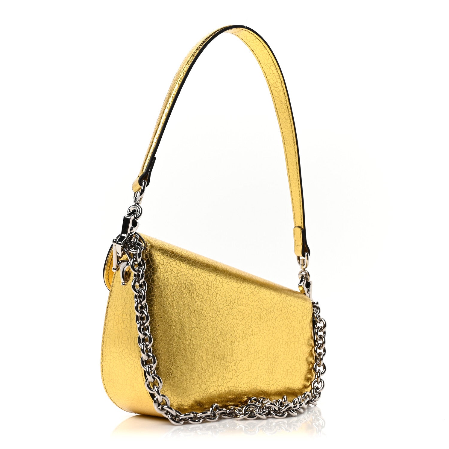Metallic Calfskin Mini Horsebit 1955 Asymmetric Shoulder Bag Gold