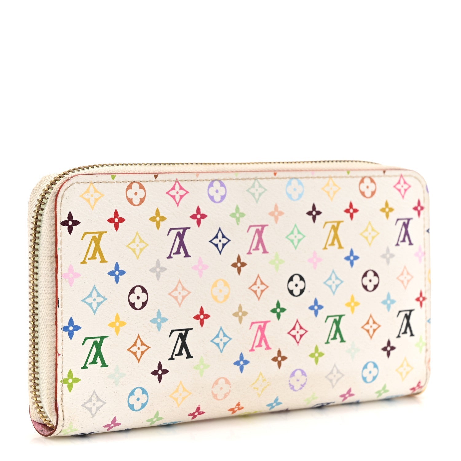Monogram Multicolor Zippy Wallet White Litchi