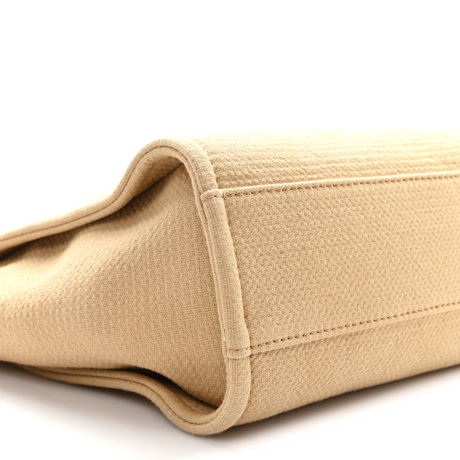 Mixed Fibers Small Deauville Tote  Beige
