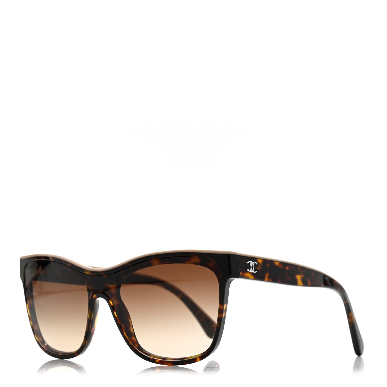 Acetate Logo Shield Sunglasses 5418 Tortoise