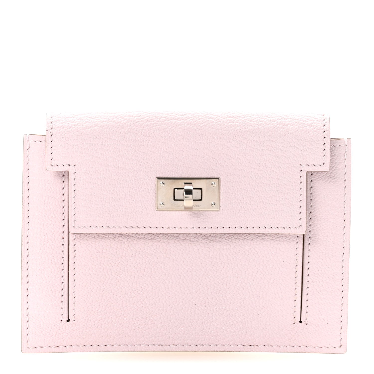 Chevre Mysore Kelly Pocket Compact Wallet Mauve Pale