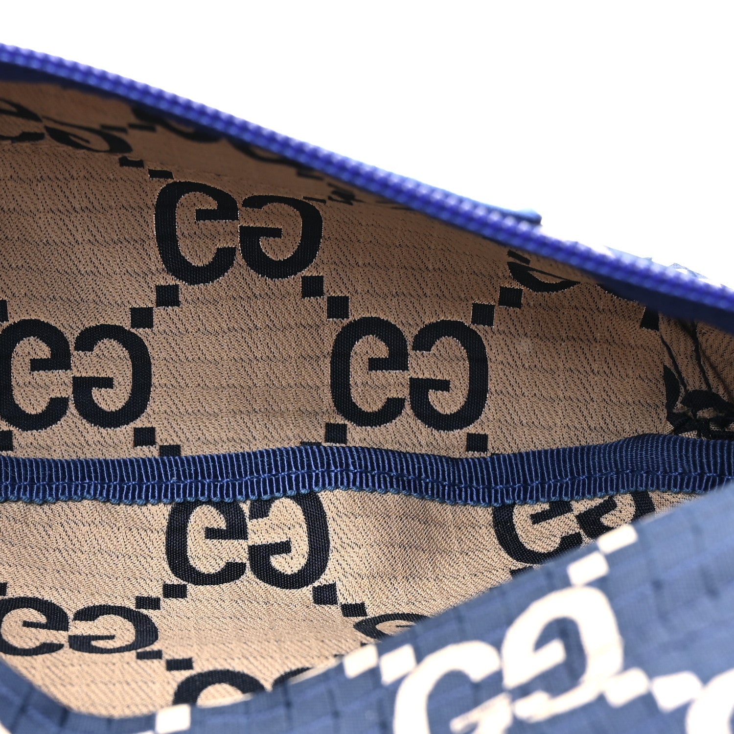 Recycled Polyester Monogram Jumbo GG Belt Bag Blue