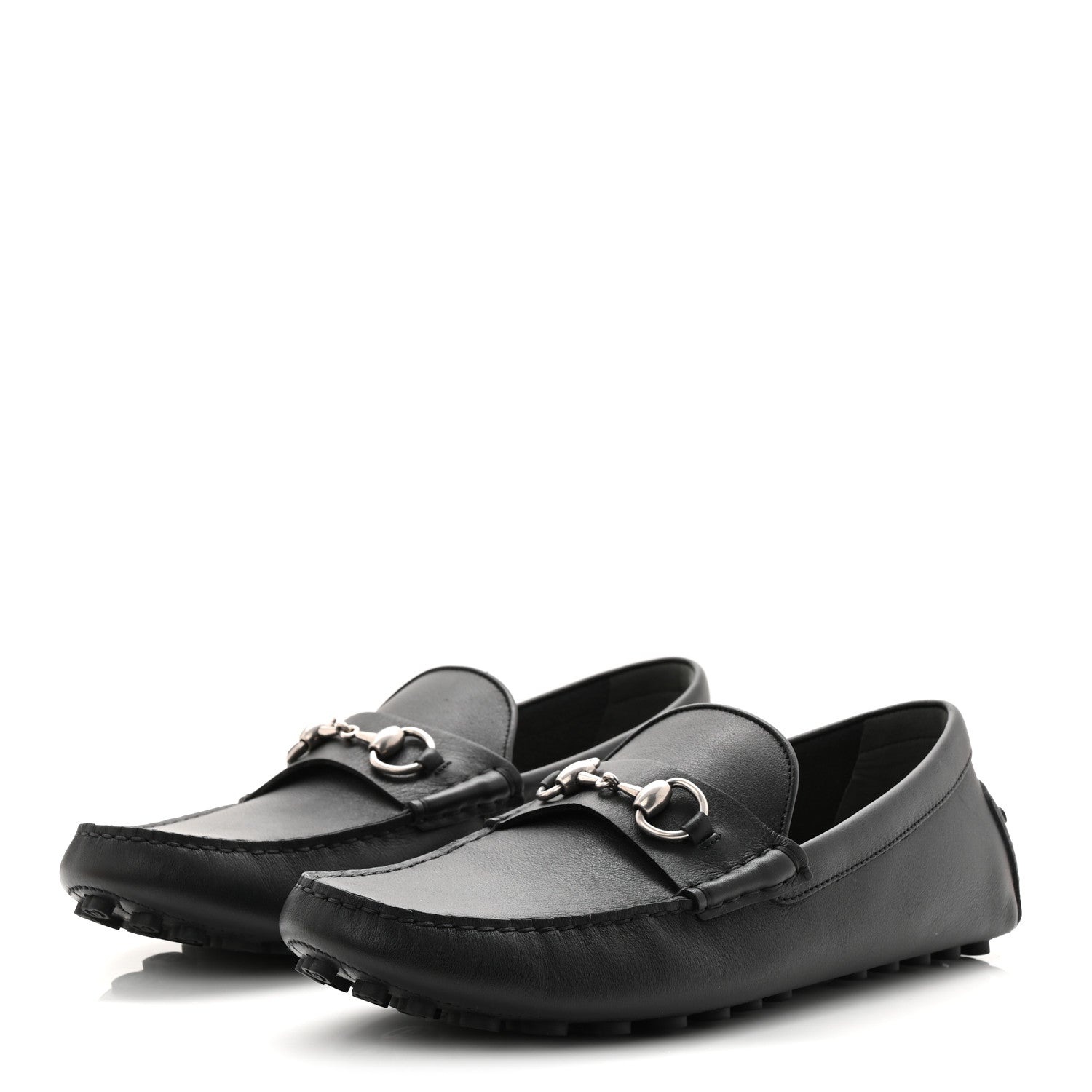 Soft Clove Calfskin Mens Horsebit Driver Loafers 9.5 Black
