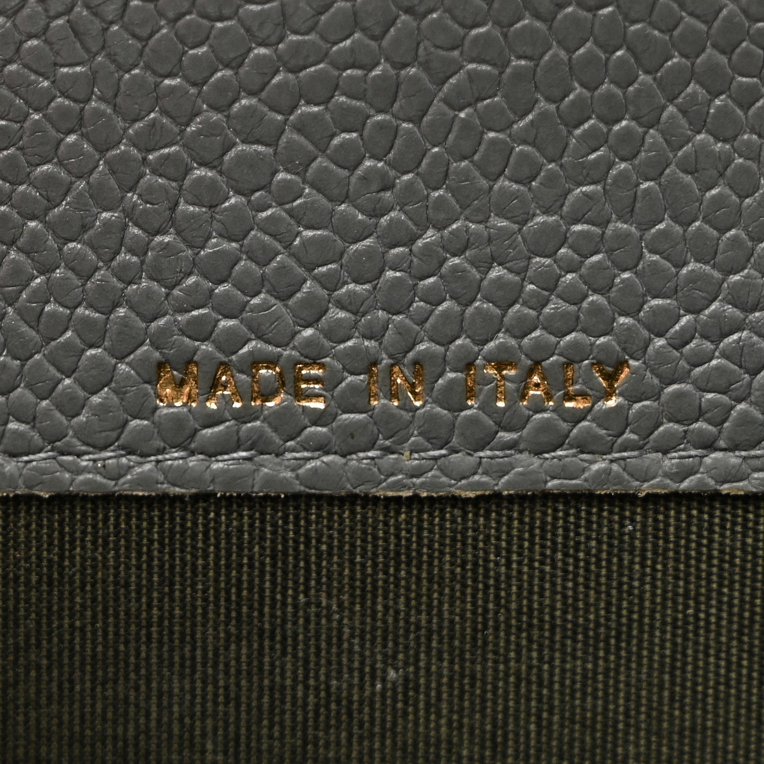 Caviar Quilted Boy Flap Card Holder Grey