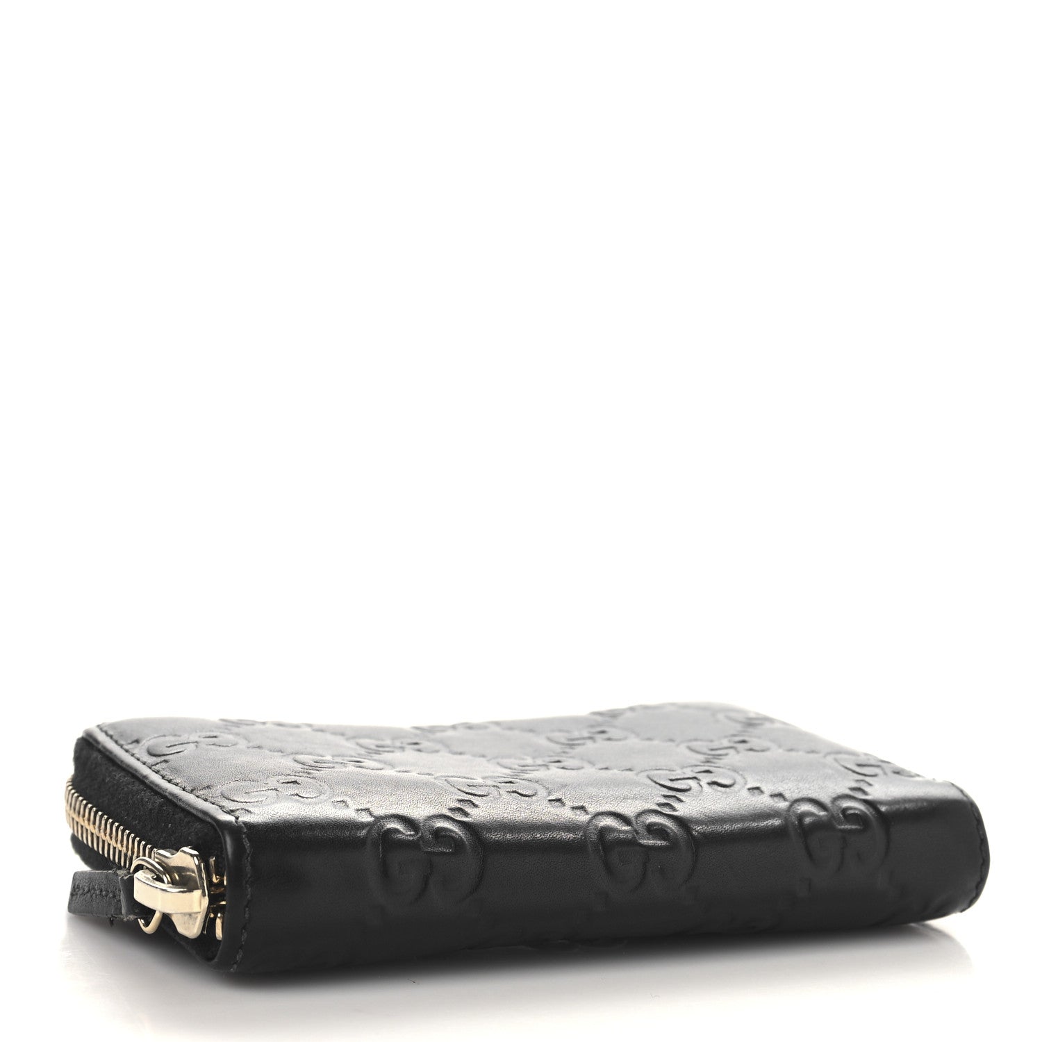 Guccissima Zip Around Card Case Black