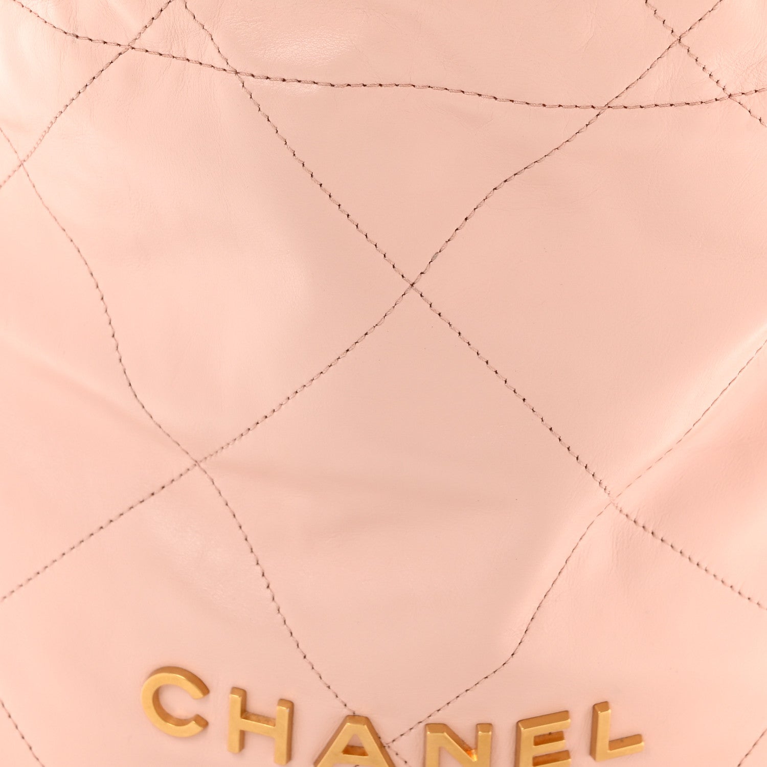 Shiny Calfskin Quilted Small Chanel 22 Light Pink