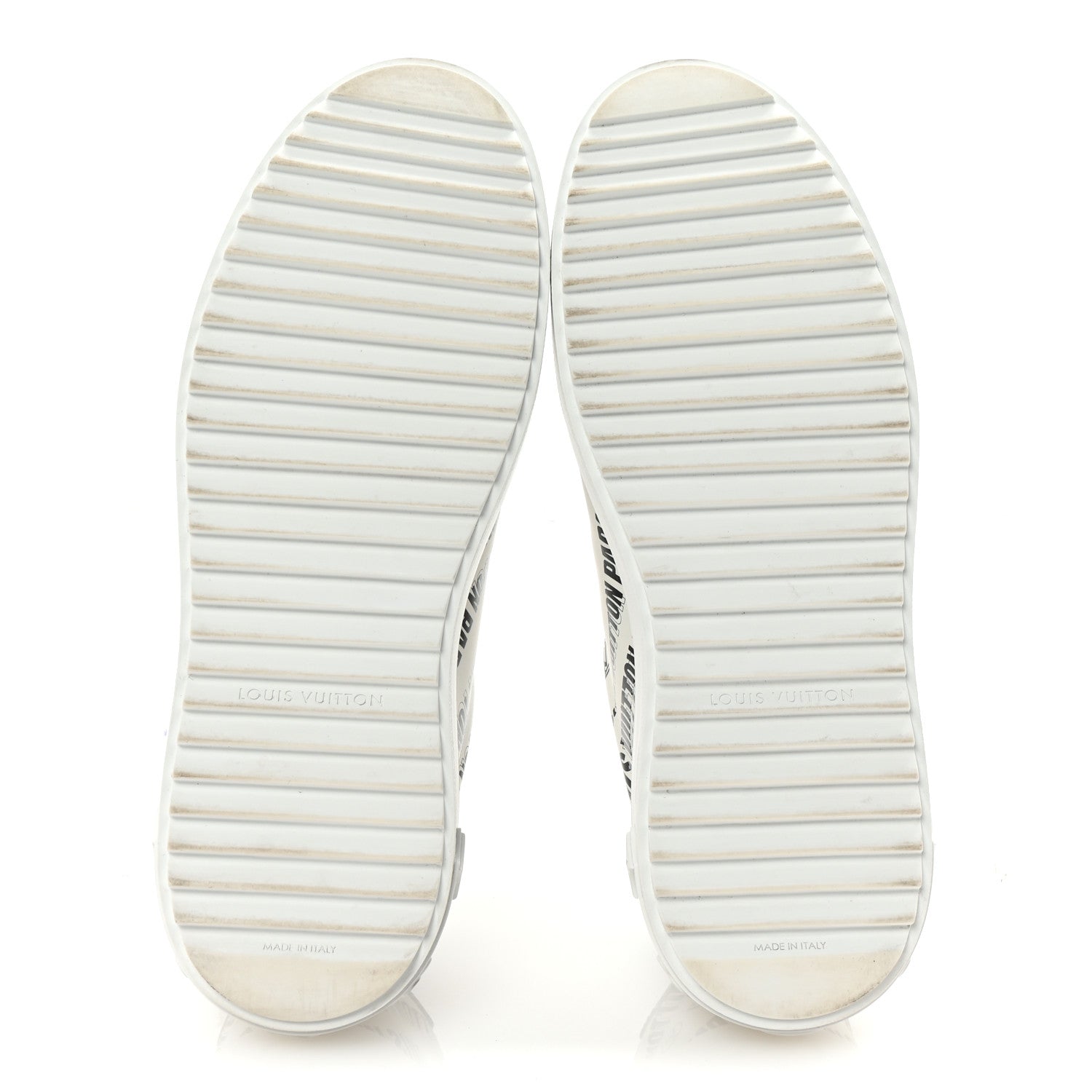 Calfskin Printed Time Out Trainer Sneakers 39 White