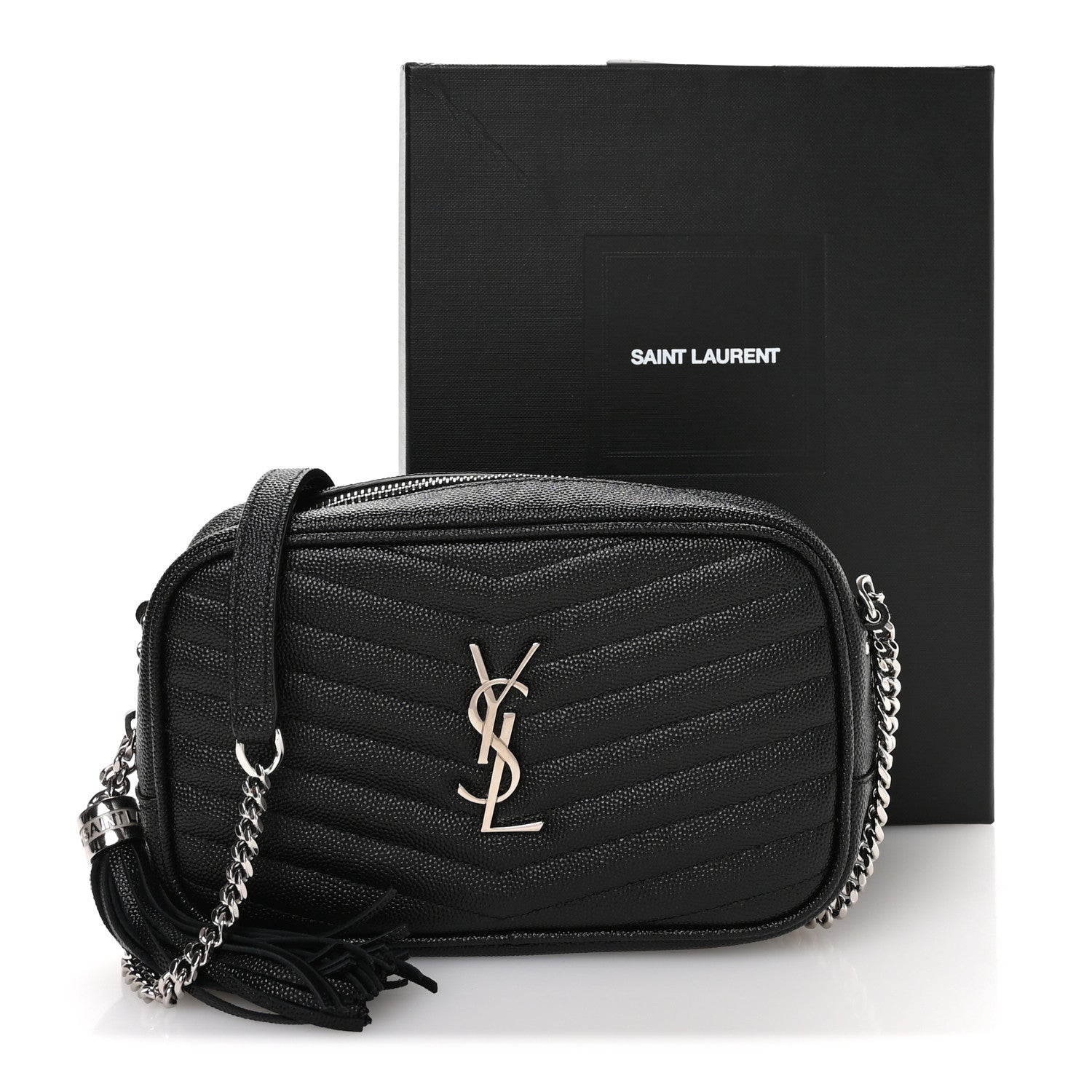 Grain De Poudre Matelasse Monogram Mini Lou Camera Bag Black