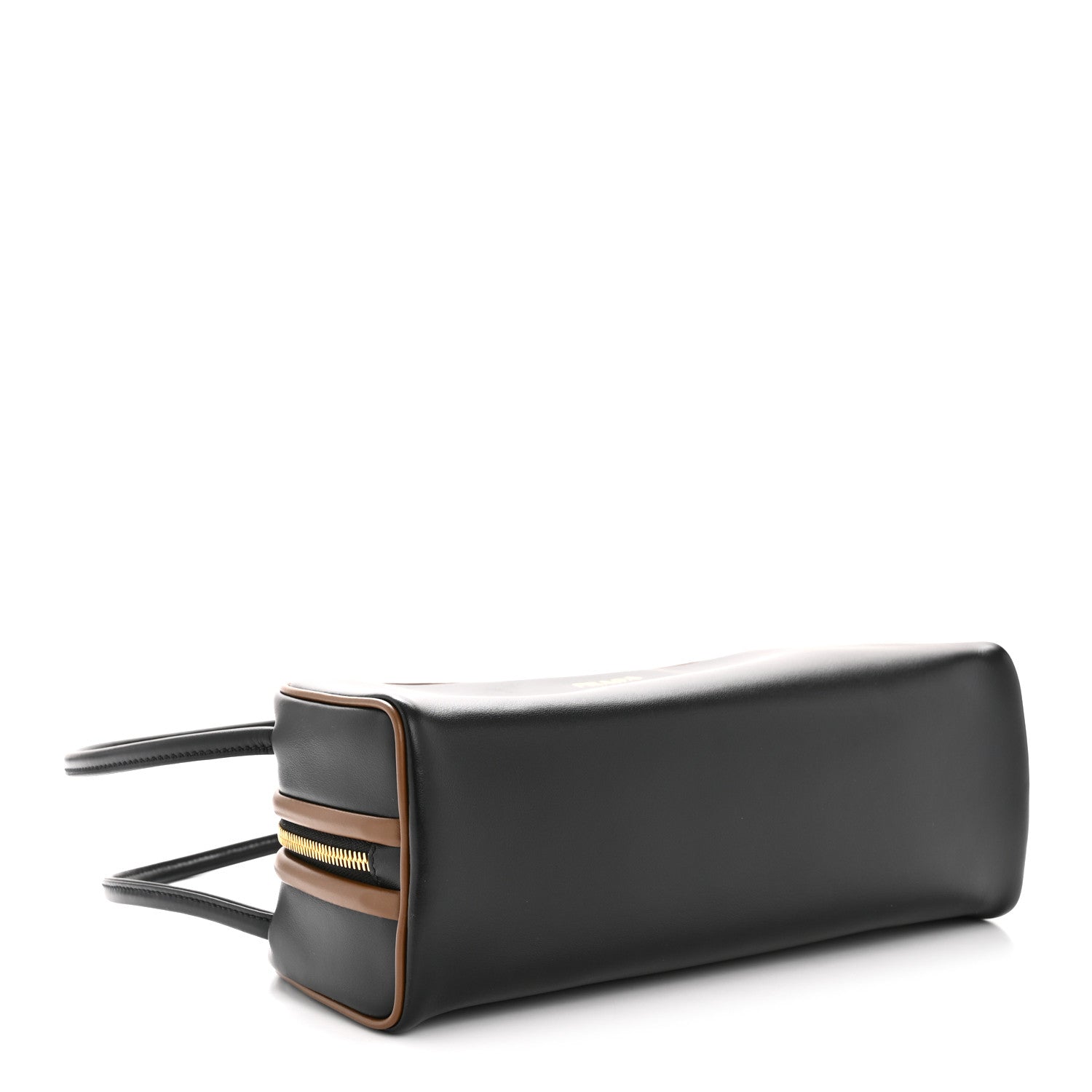 Soft Calfskin Swing Shoulder Bag Black Hazelnut