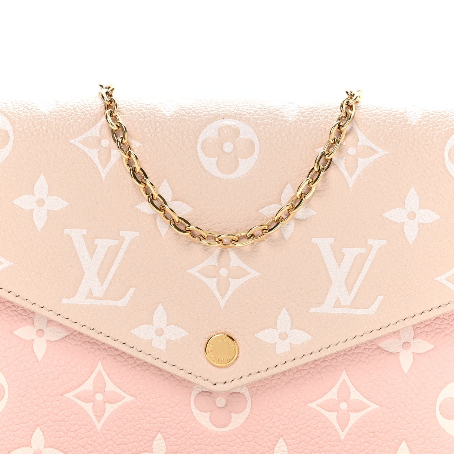 Empreinte Spring in the City Felicie Pochette Chain Wallet Pink Beige Yellow