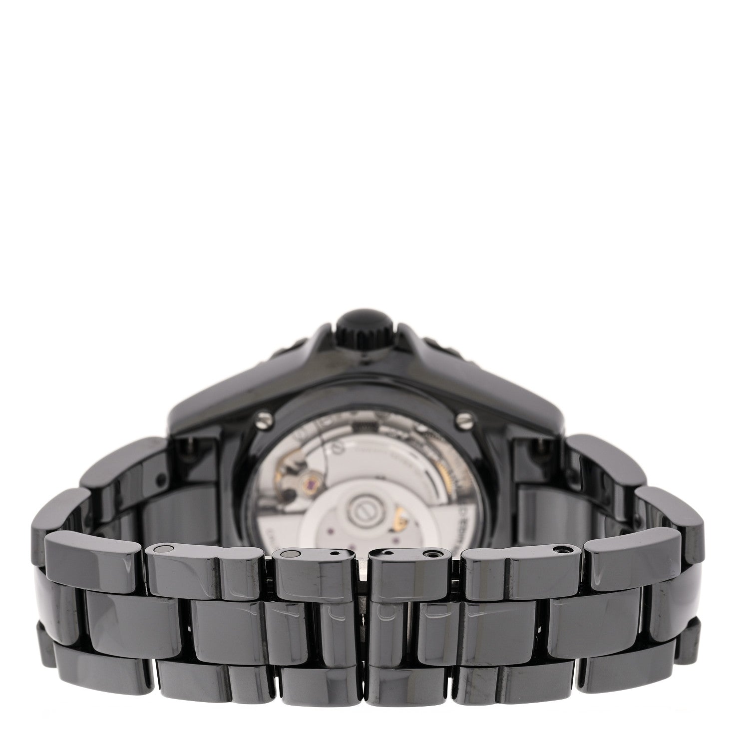 Stainless Steel Ceramic Diamond 38mm J12 Interstellar Automatic Watch Black