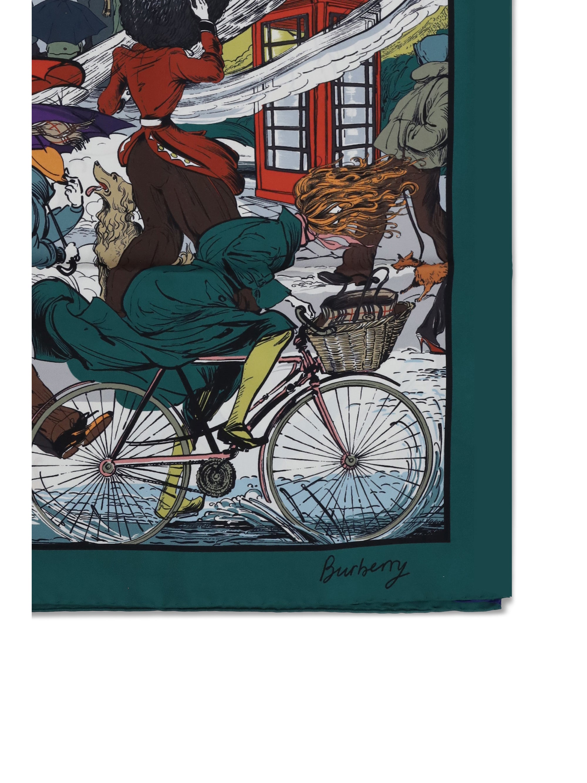 raining cats and dogs silk scarf