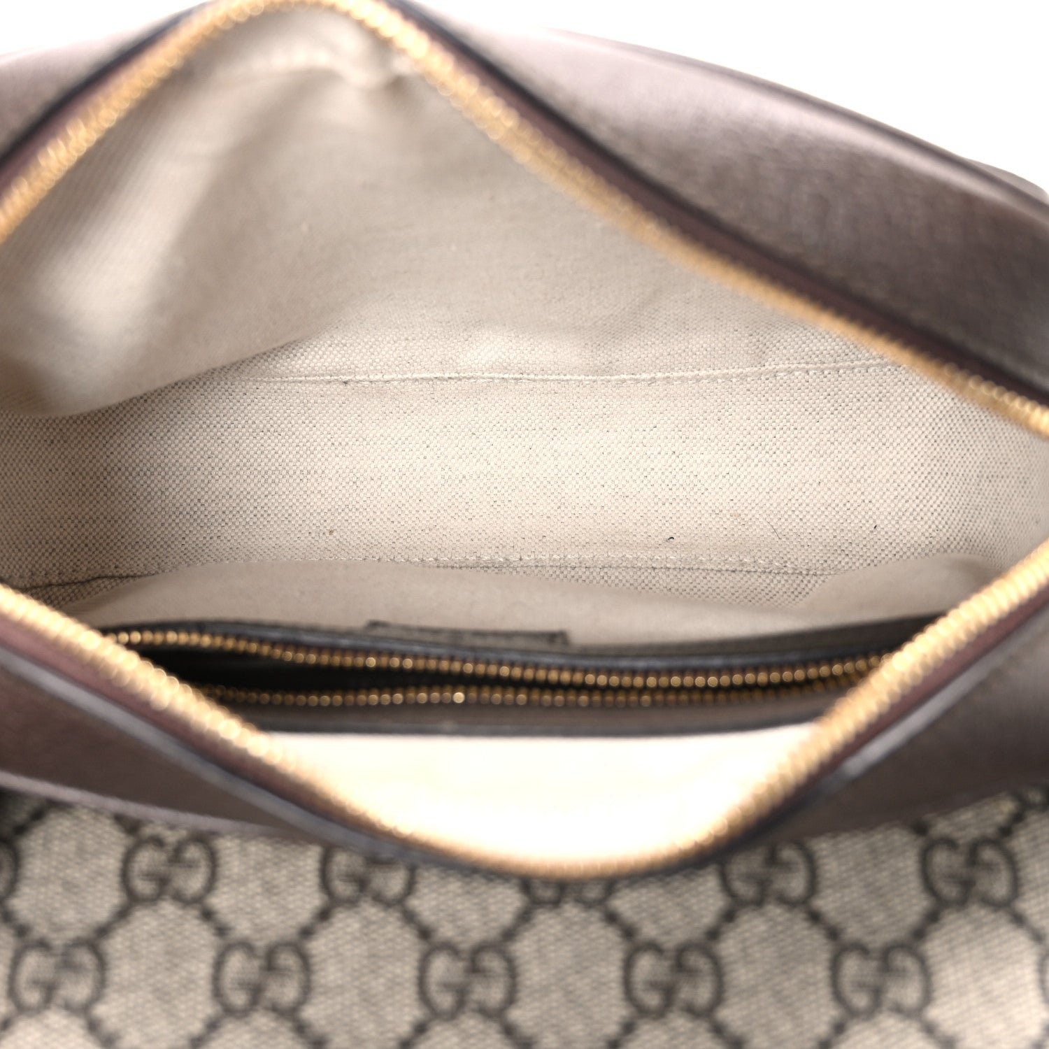 GG Supreme Monogram Textured Dollar Calfskin Web Studded Mini Ophidia Flap Shoulder Bag Beige Ebony New Acero
