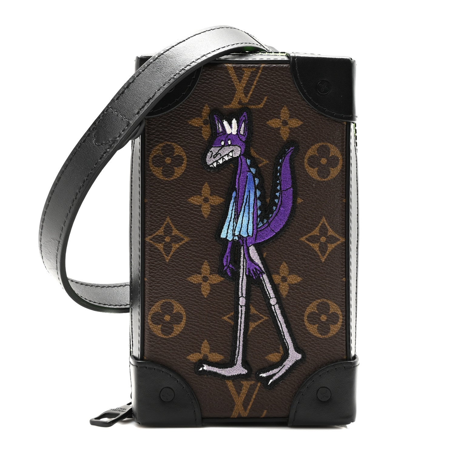 Monogram Embroidered Cartoon LV Friends Soft Trunk Phone Box