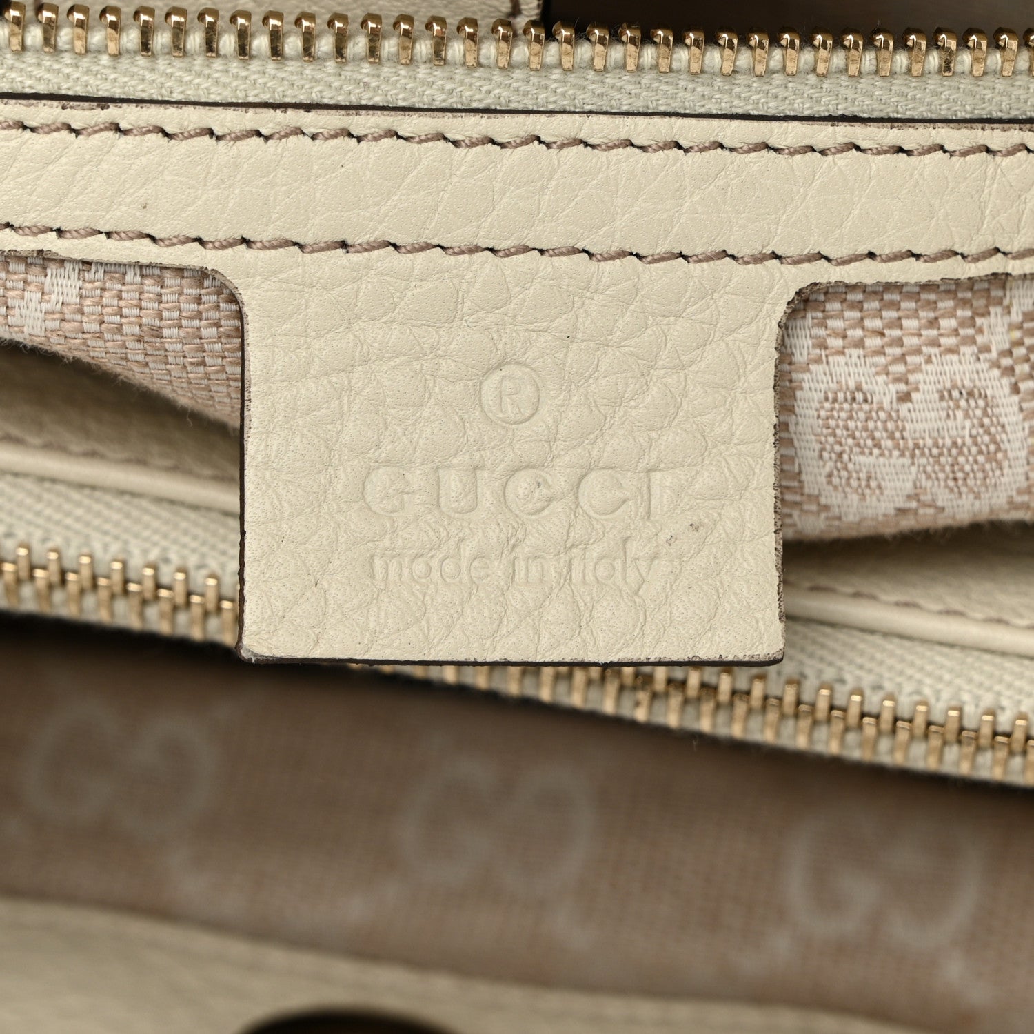 Grained Calfskin Medium Diana Bamboo Top Handle Tote Ivory