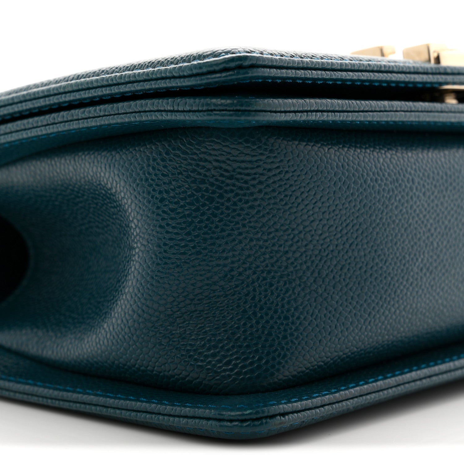 Caviar Quilted Small Boy Flap Dark Blue