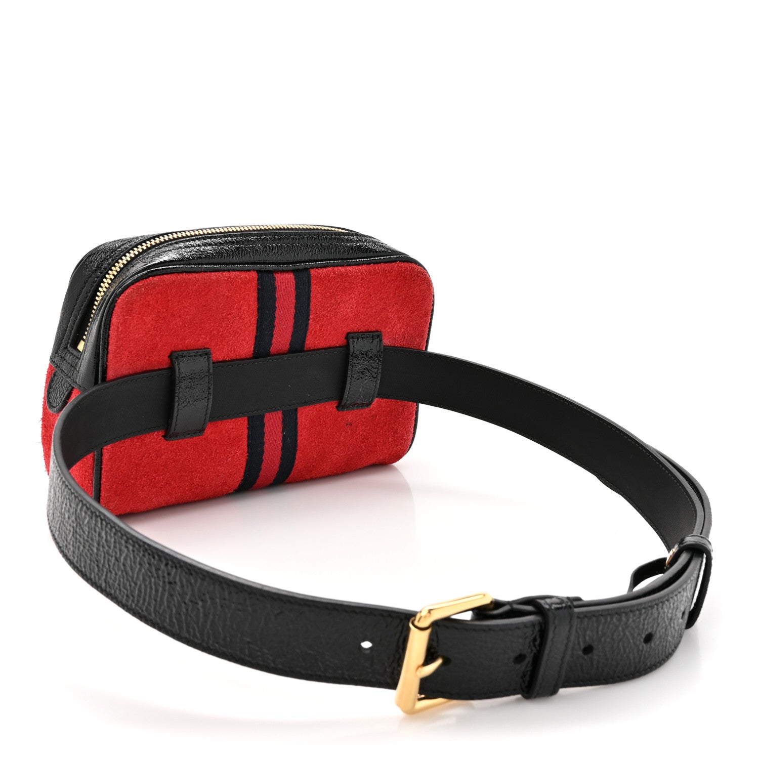 Suede Small Ophidia Belt Bag 85 34 Hibiscus Red