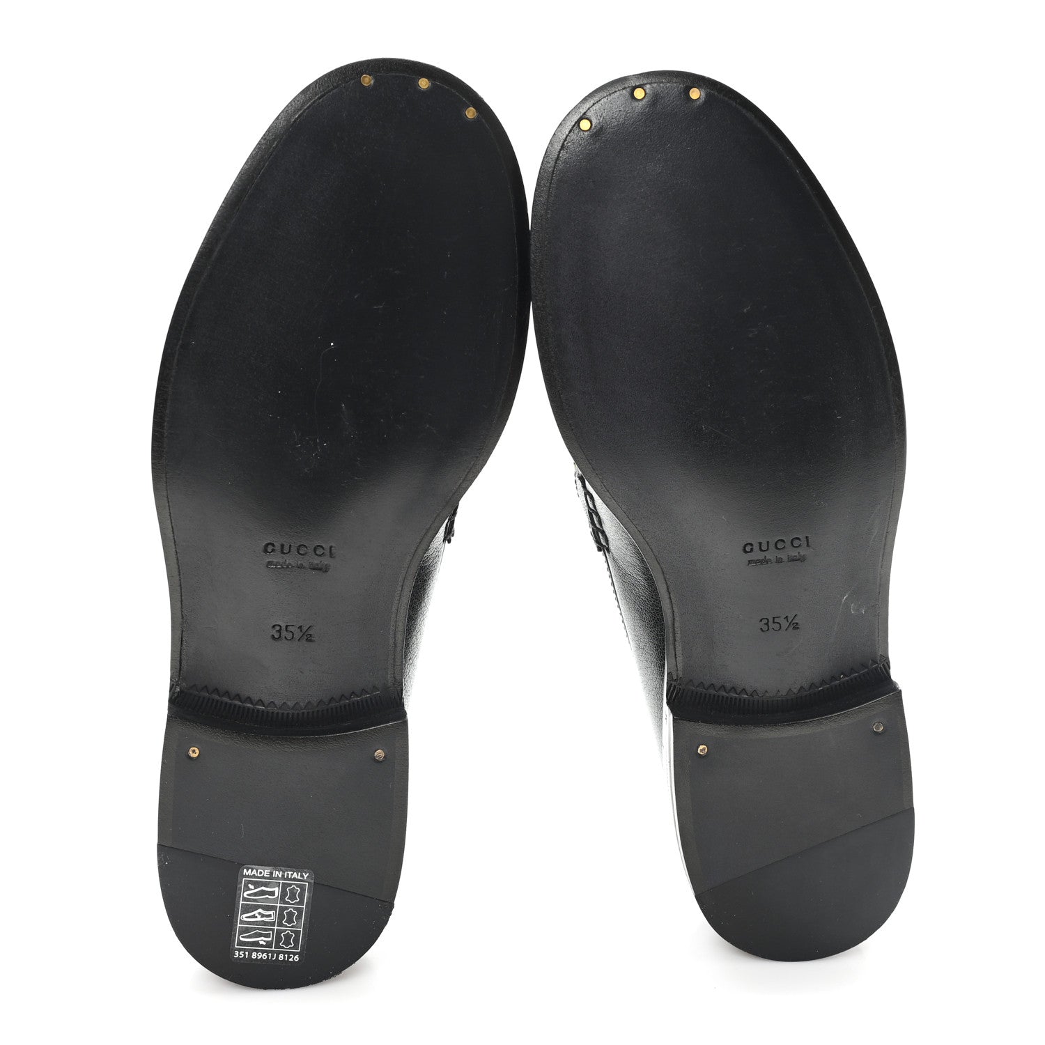 Goatskin Womens Logo 15mm Loafers 35.5 Black