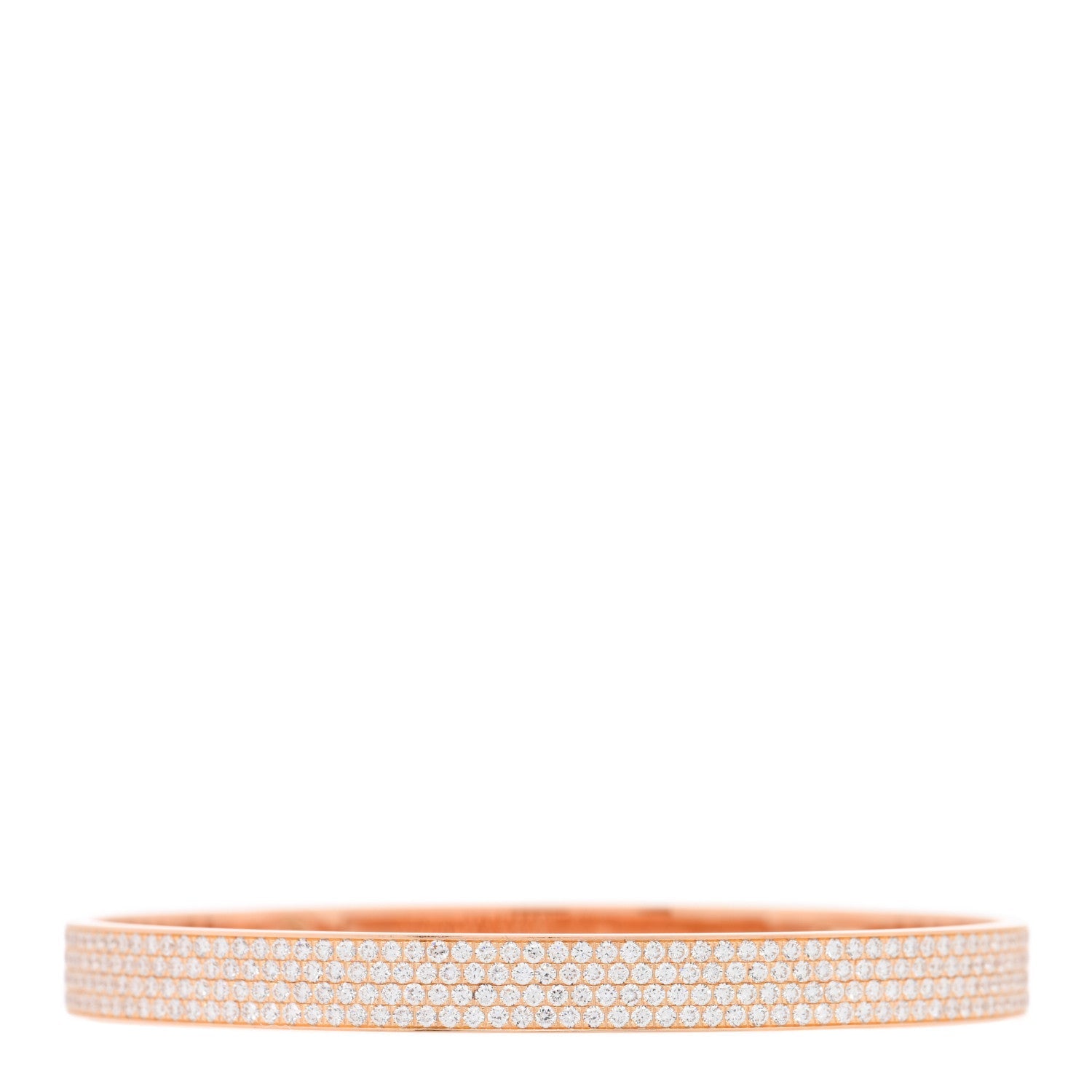 18K Rose Gold Diamond PM Collier De Chien Full Pave Bracelet SH