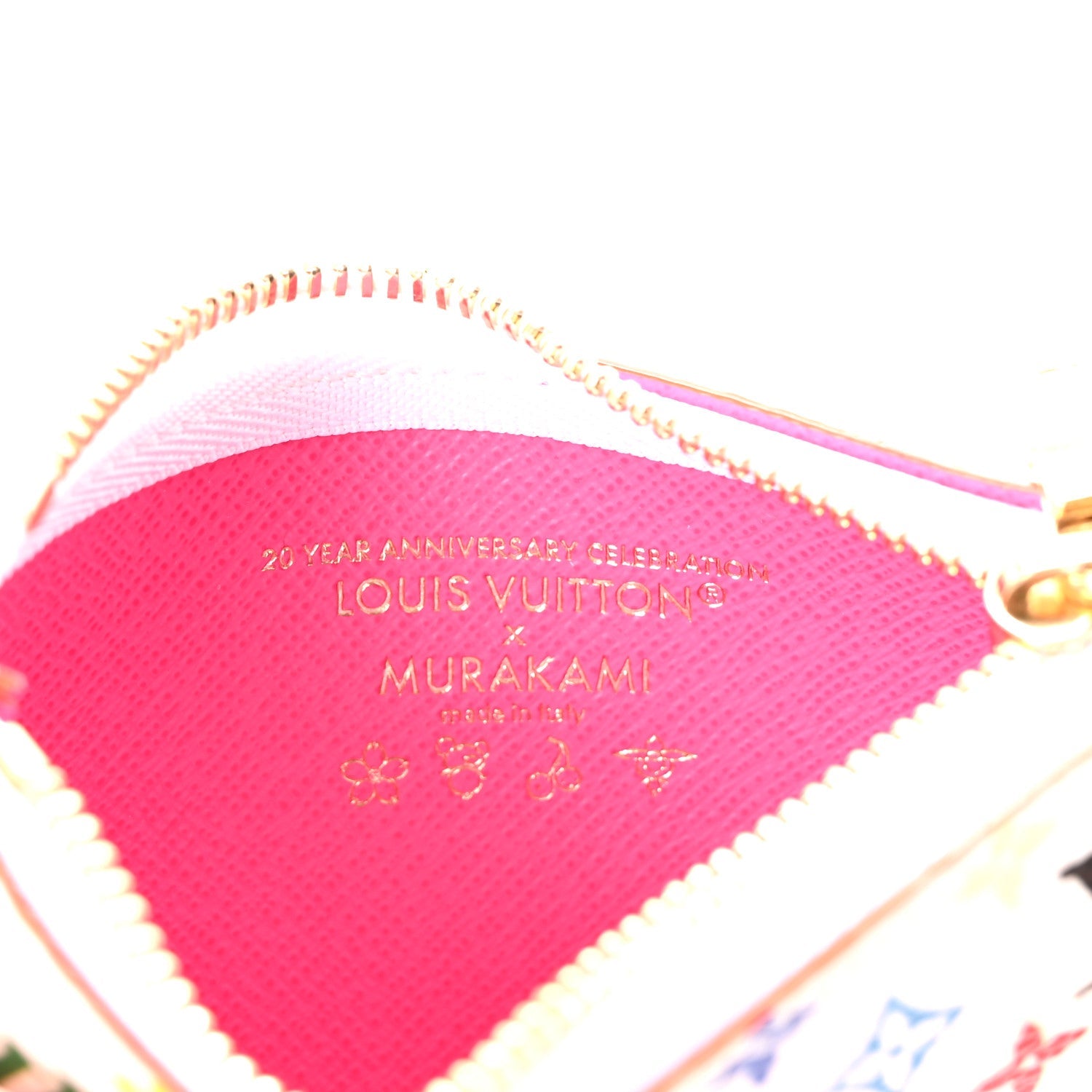LV X TM Monogram Multicolor Phone Holder White