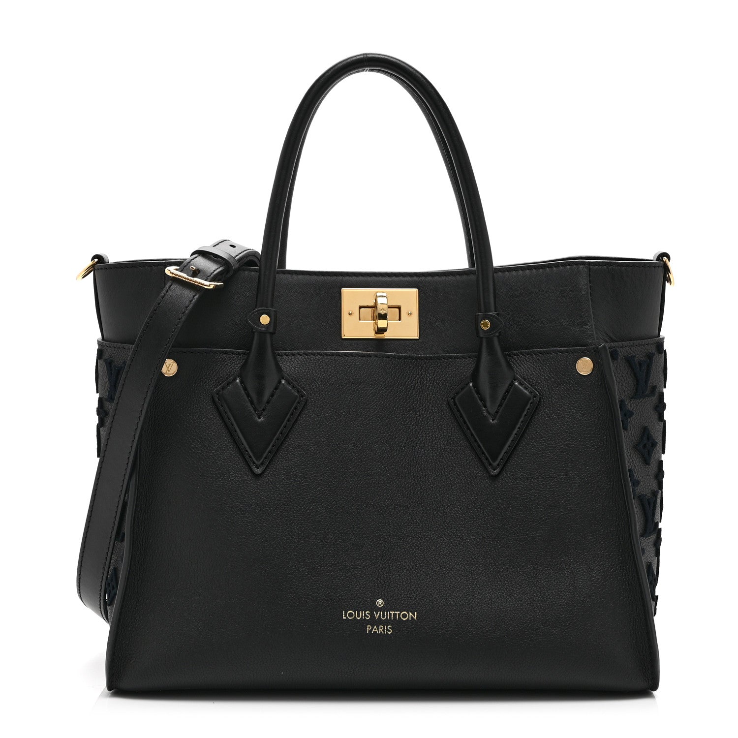 Calfskin Monogram Tufting On My Side Black