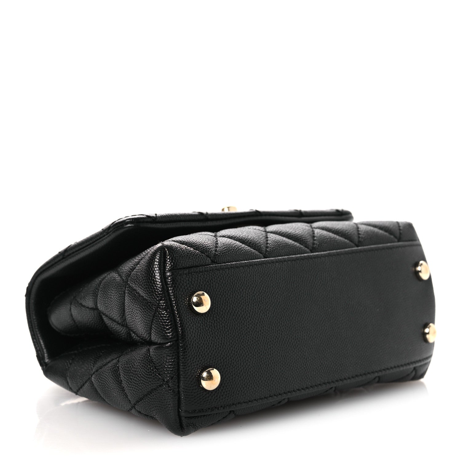 Caviar Quilted Extra Mini Coco Handle Flap Black