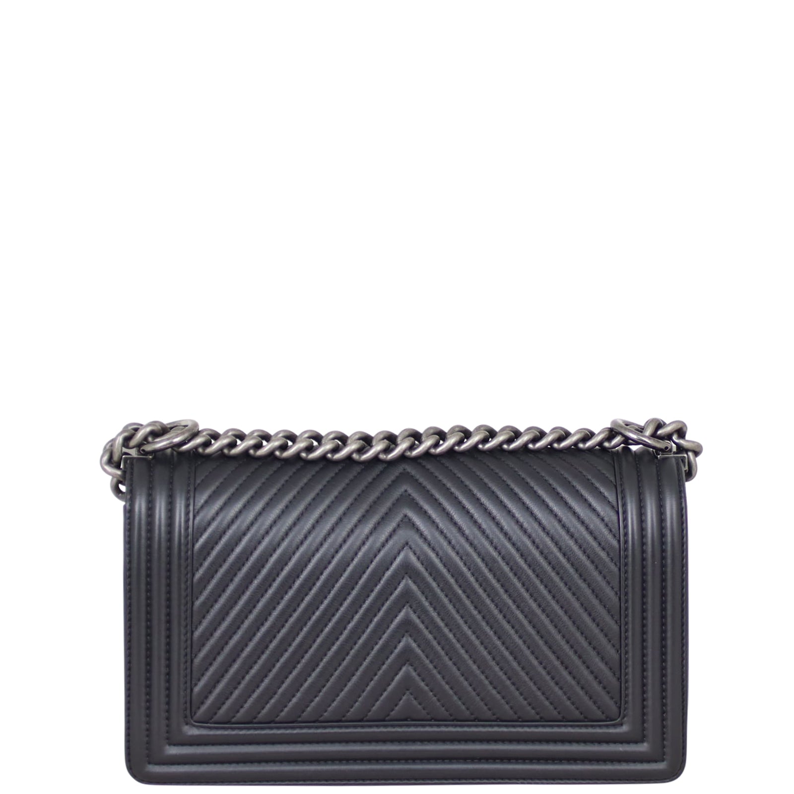 Chanel Boy Old Medium | Black Chevron