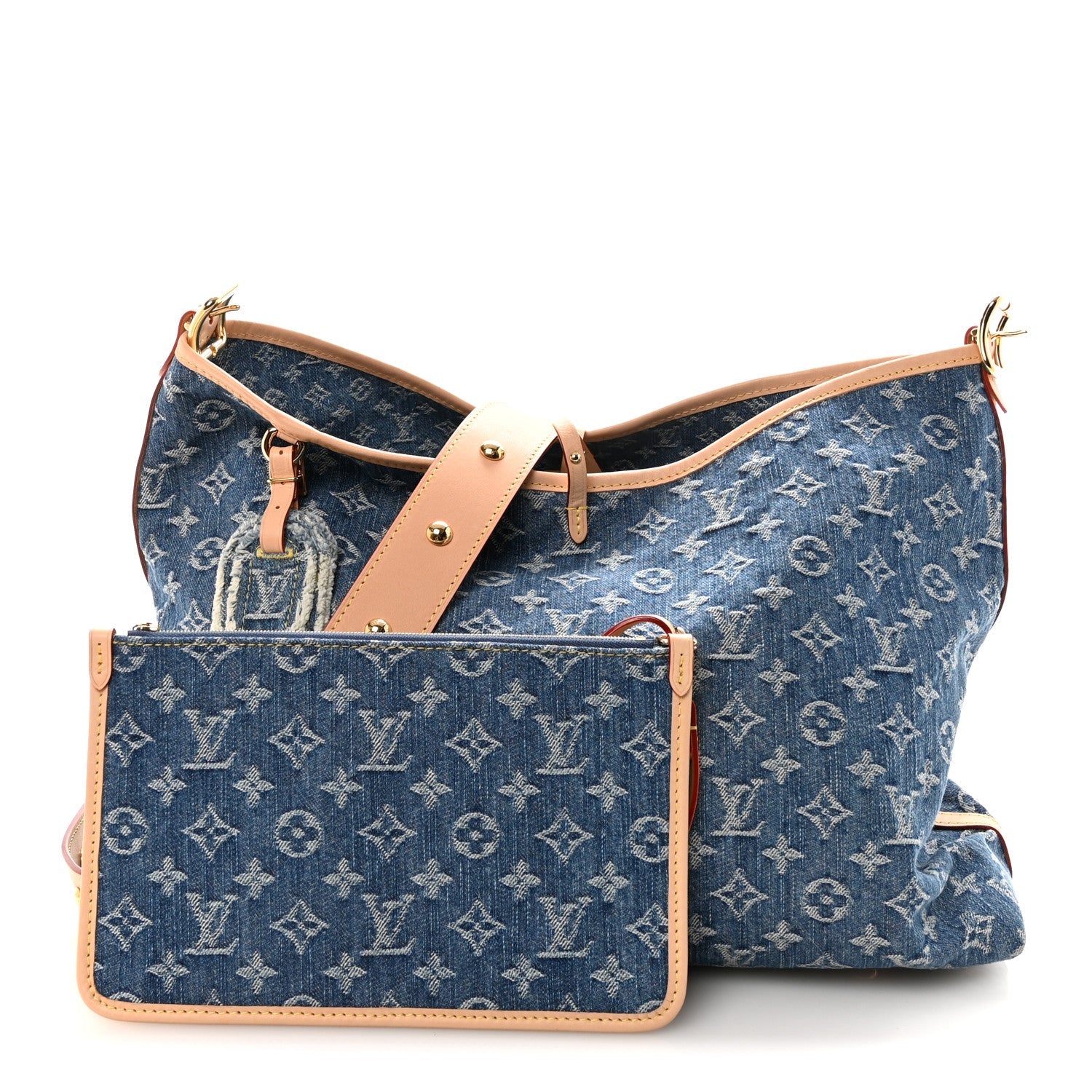Monogram Denim CarryAll MM Blue