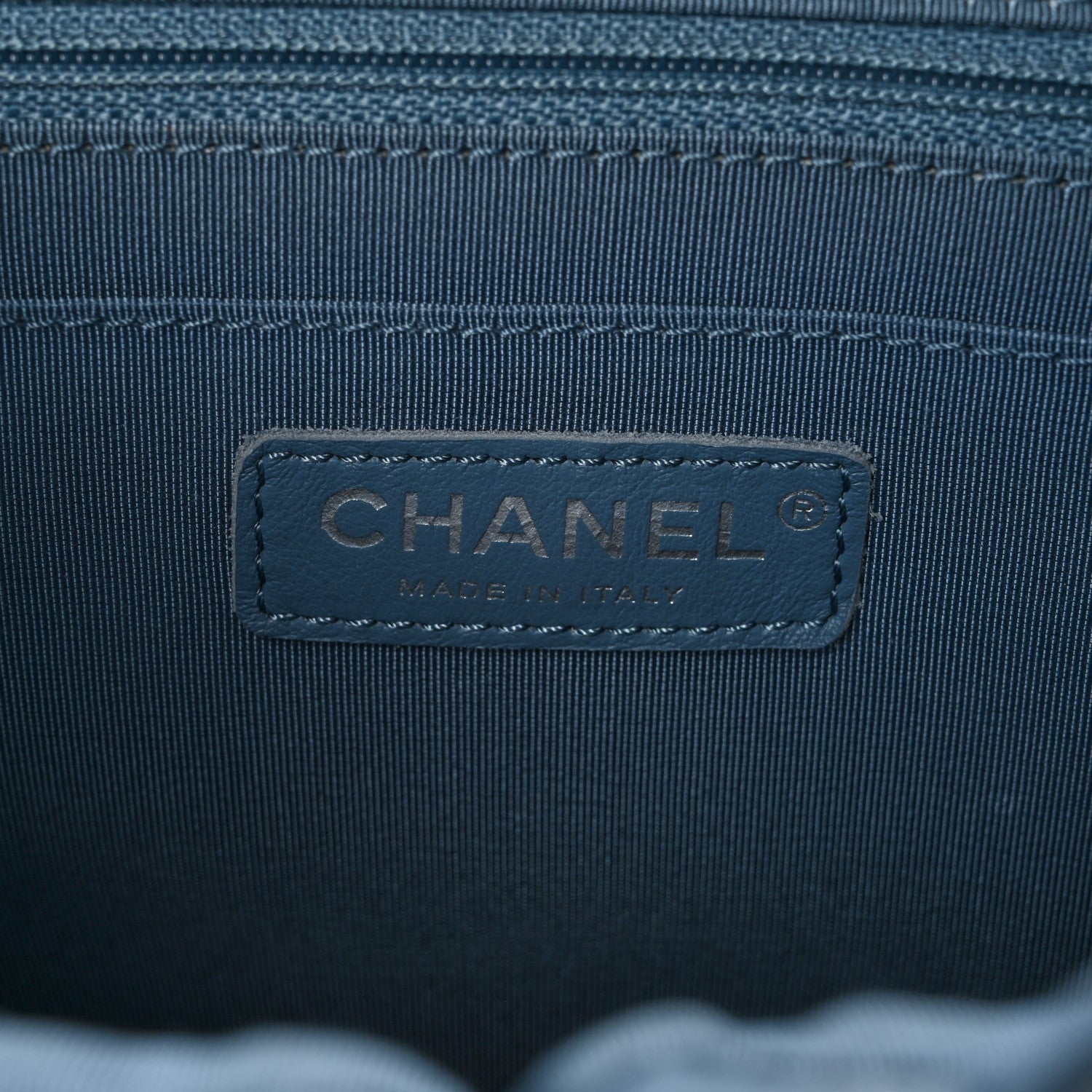 Calfskin Chevron Quilted Small Urban Spirit Backpack Blue