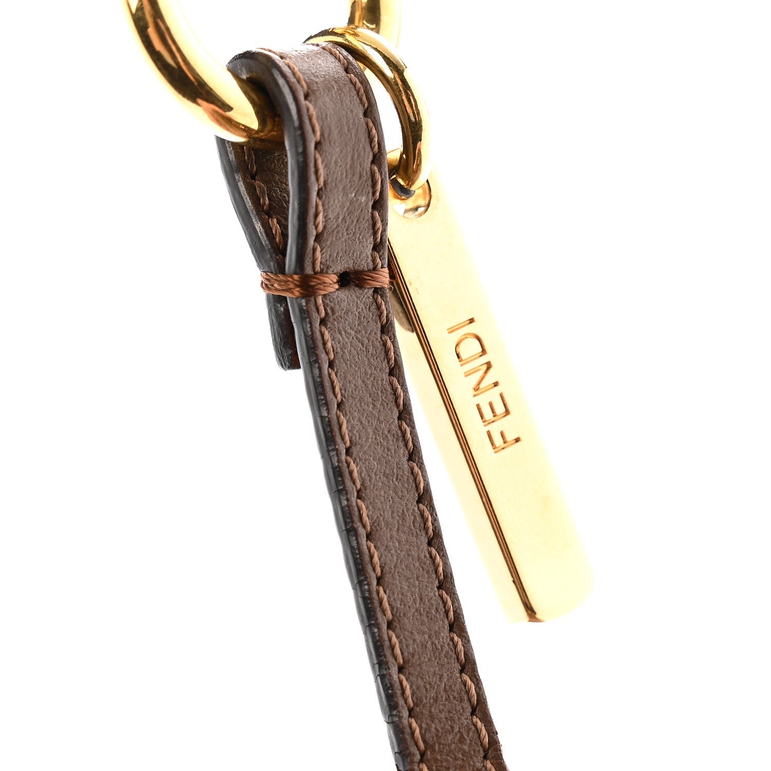 Shearling Toast Bag Charm Brown