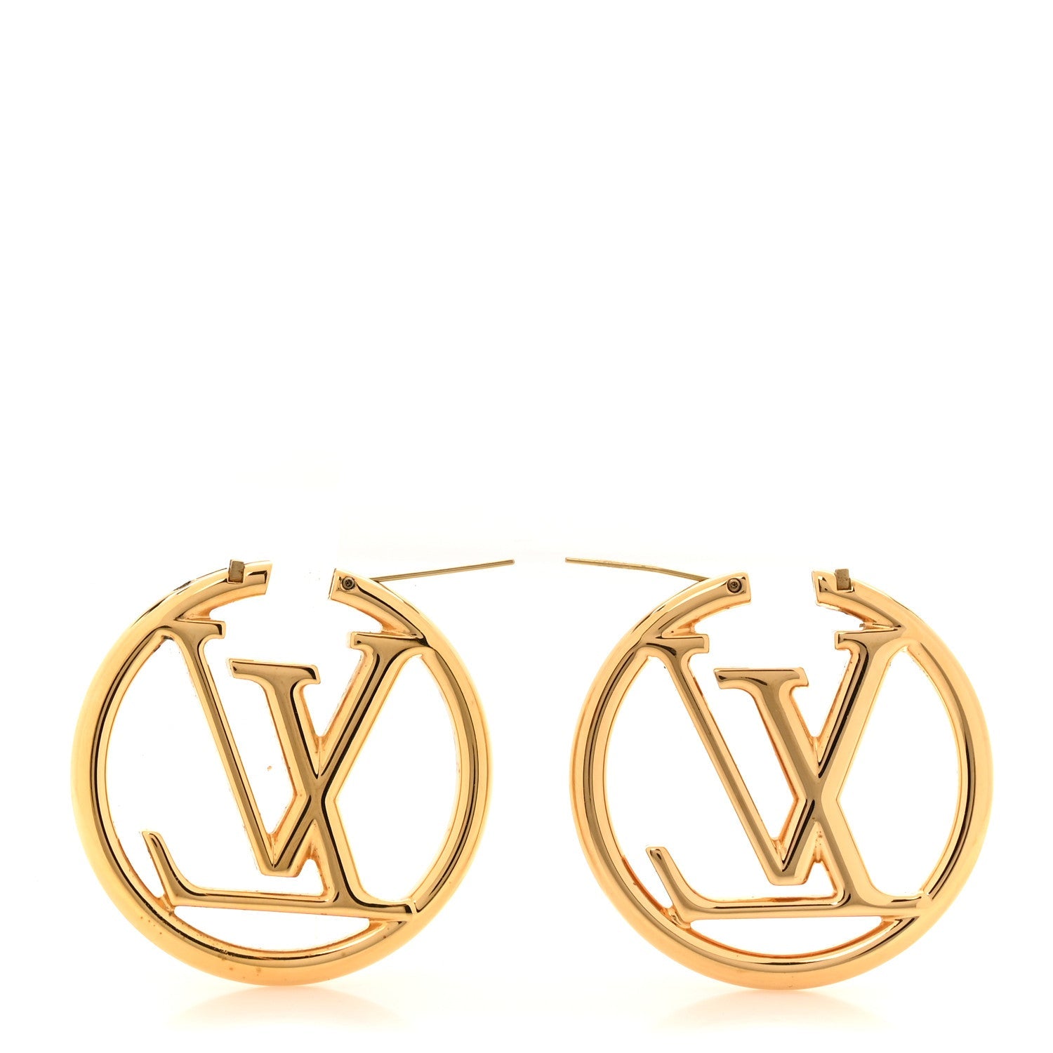 Metal Louise Hoop Earrings Gold