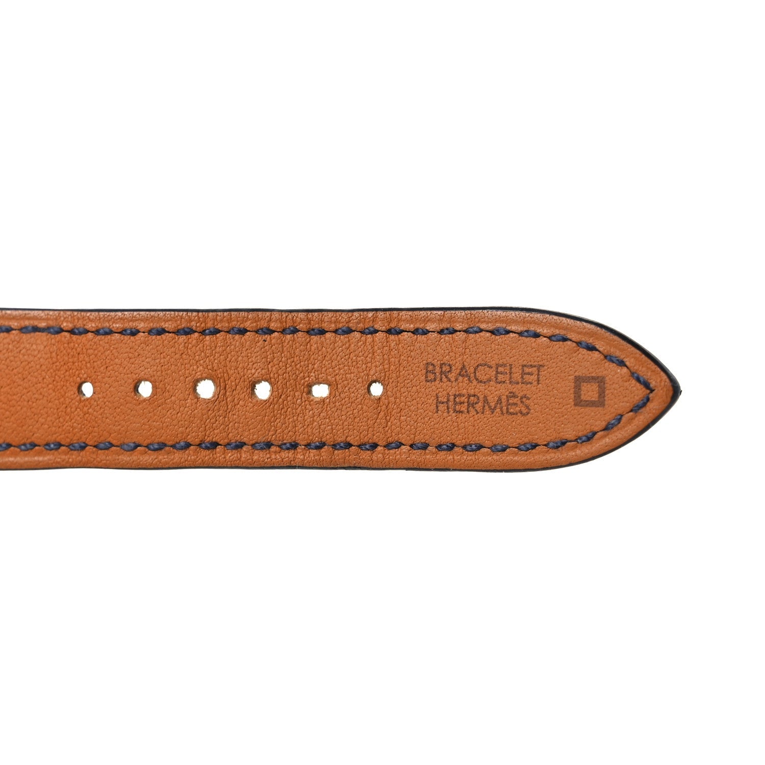 Matte Alligator 25mm Heure H Hour Watch Strap Bleu Marine