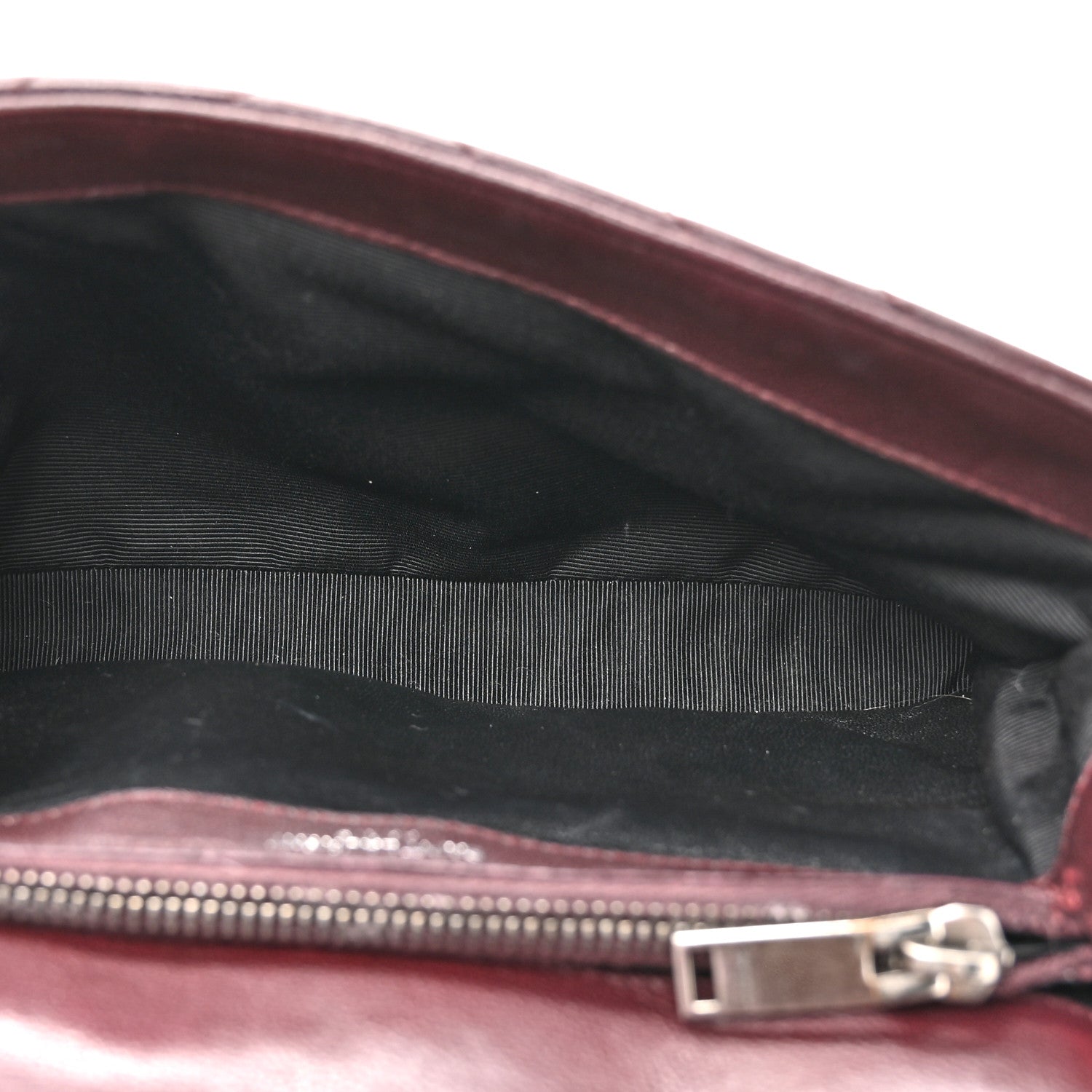 Sheepskin Matelasse Chevron Monogram Medium College Bag Amaranto