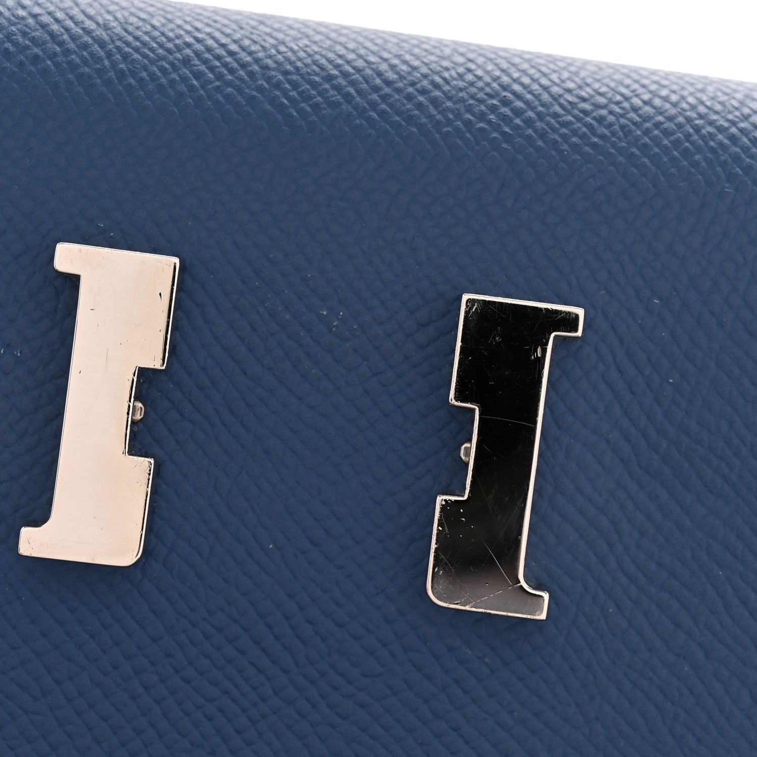 Epsom Constance Verso Long Wallet Bleu Agate Gris Mouette
