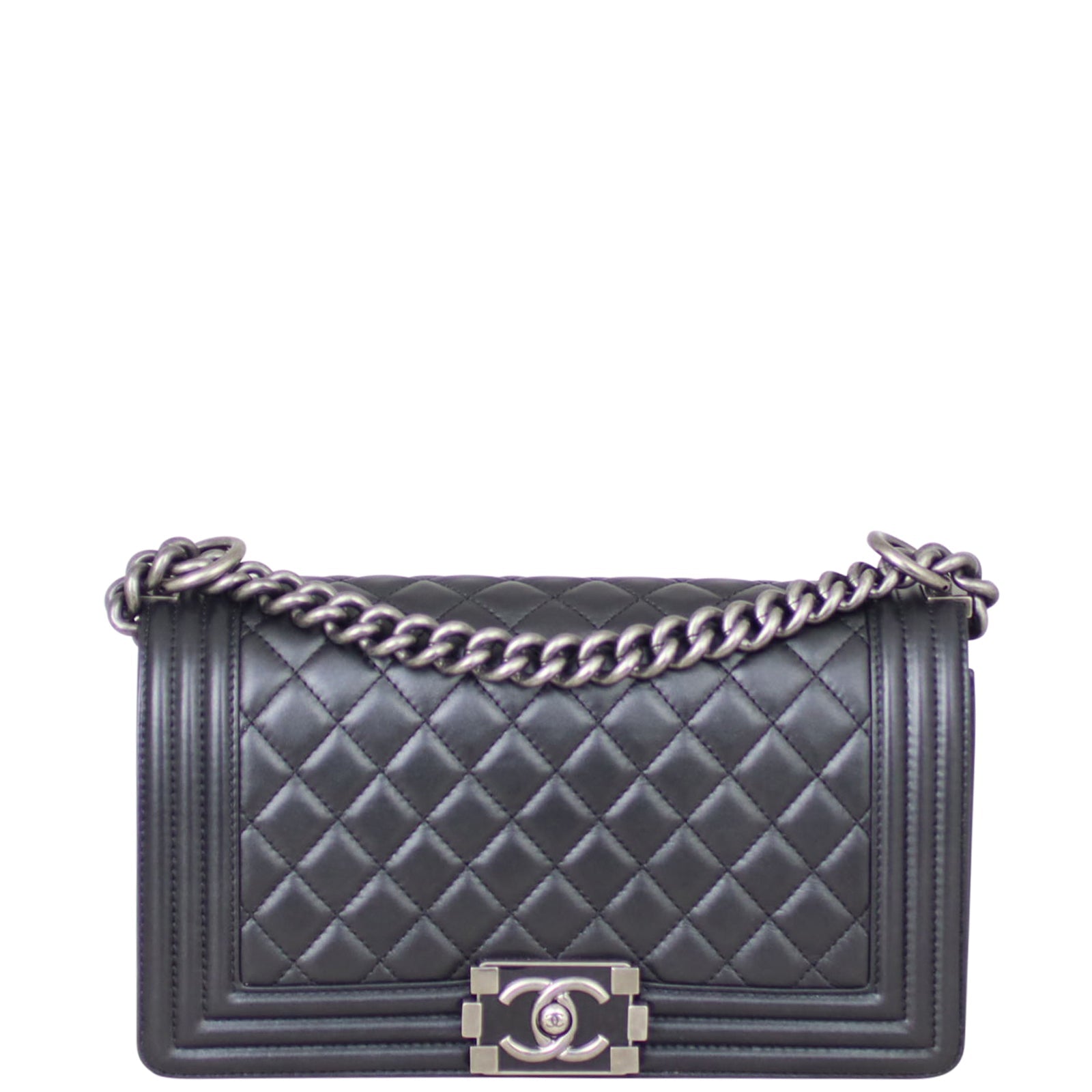 Chanel Boy Old Medium | Black 20 Series