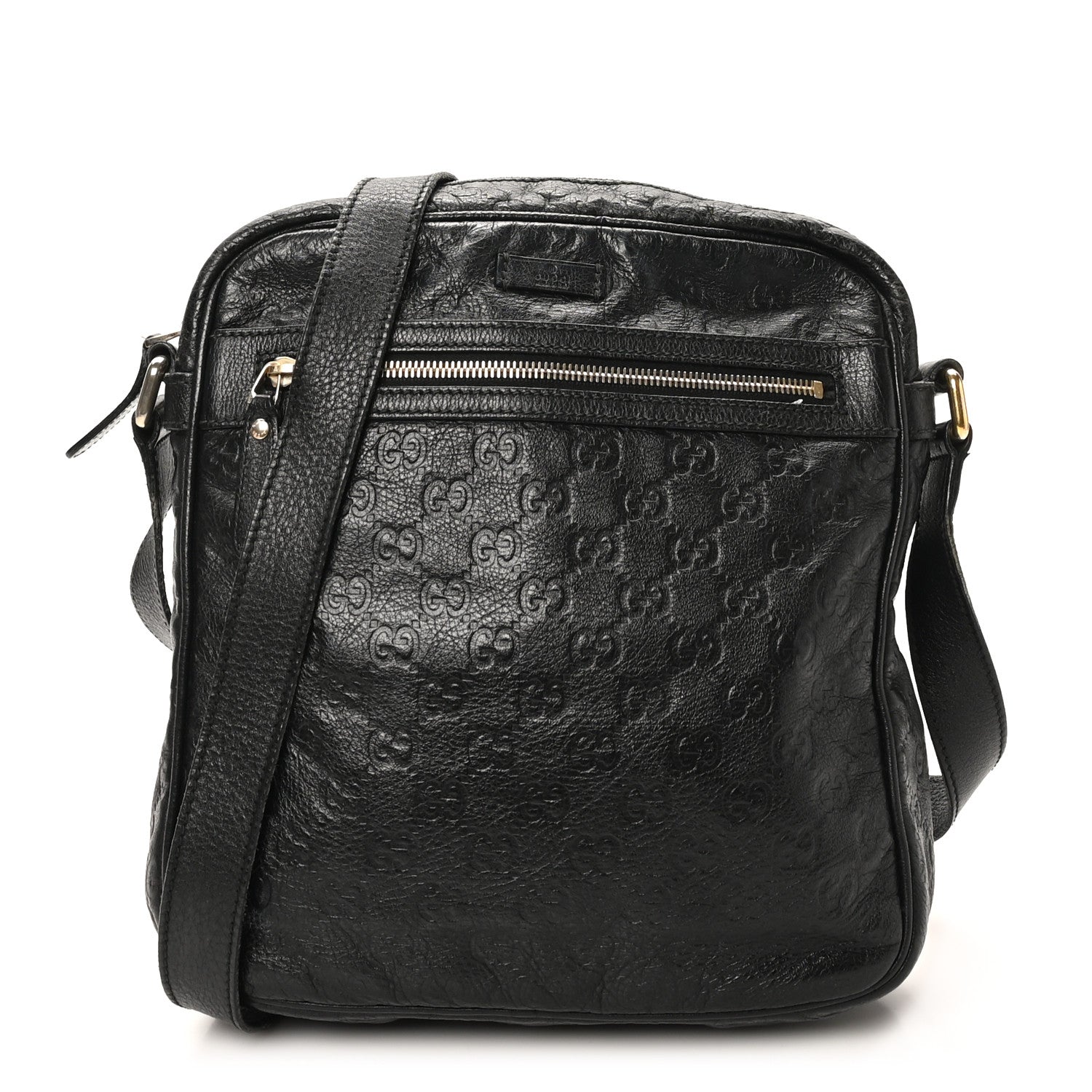 Guccissima Flat Messenger Black