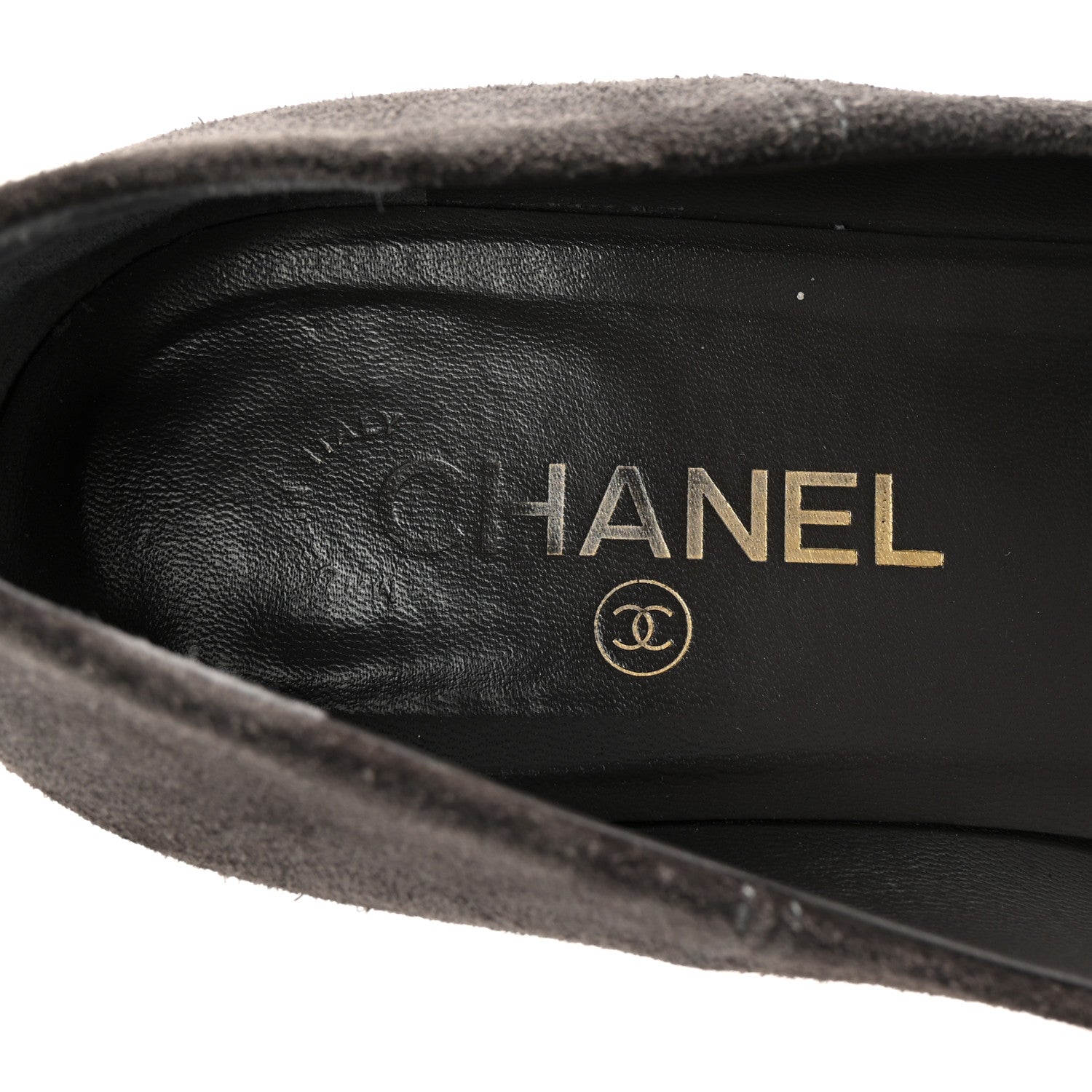 Suede Camellia CC Ballerina Flats 40 Grey