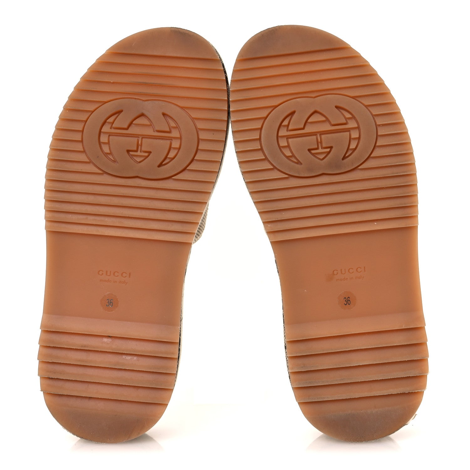 Monogram Maxi GG Angelina Platform 55mm Slide Sandals 36 Camel Ebony