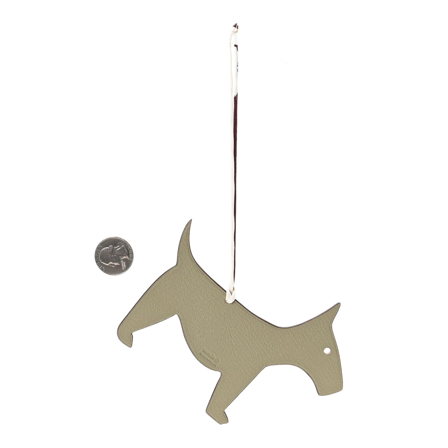 Togo Chevre Mysore Petit H Terrier Dog Bag Charm