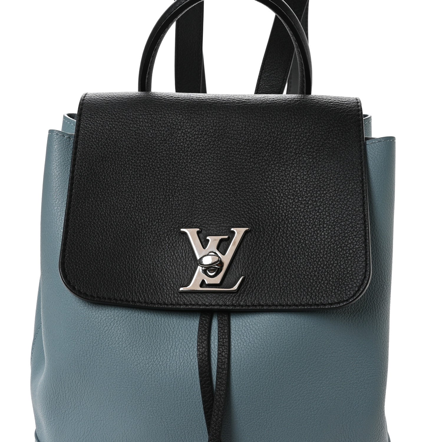 Calfskin Lockme Backpack Sky