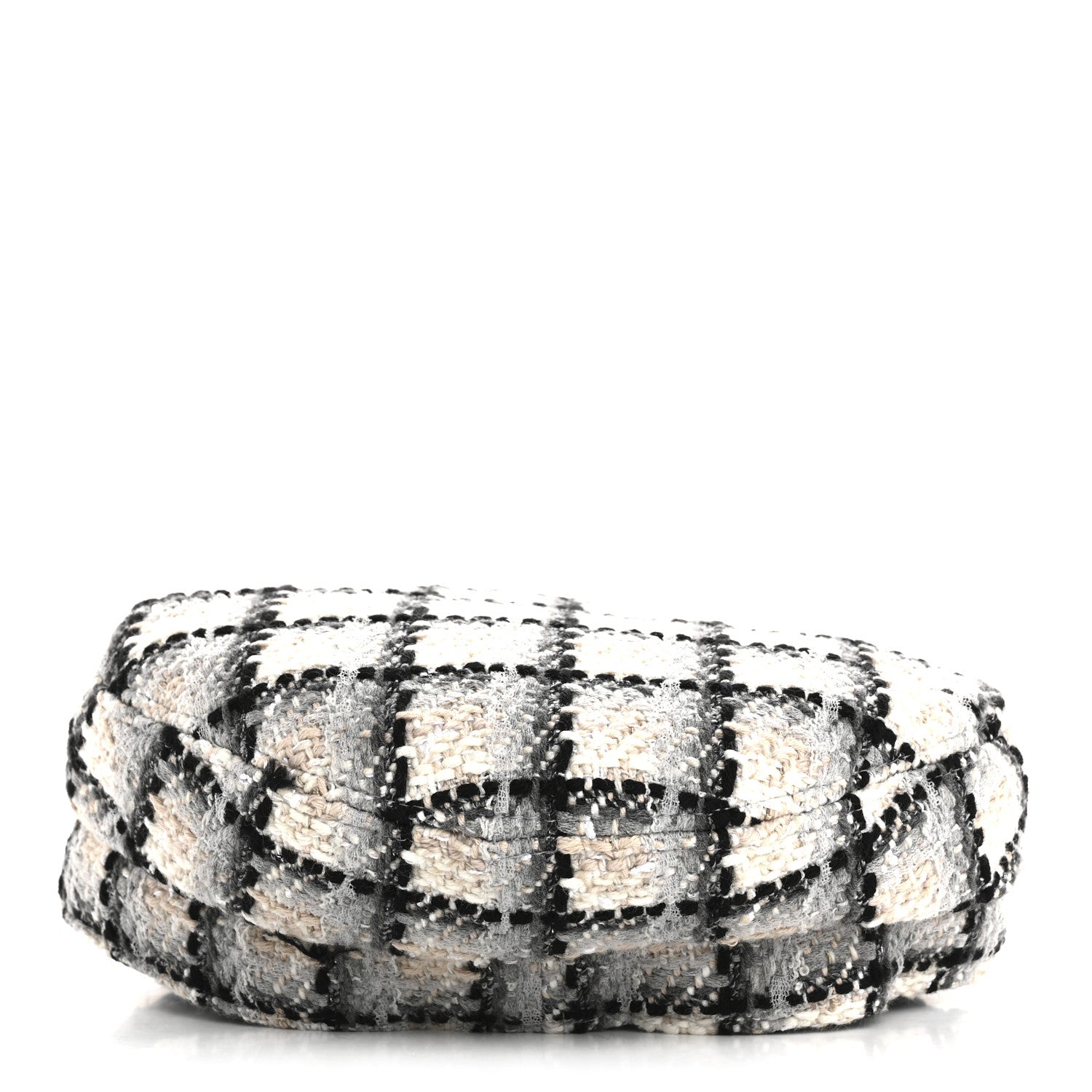Cotton Tweed CC Beret S White Black Multicolor